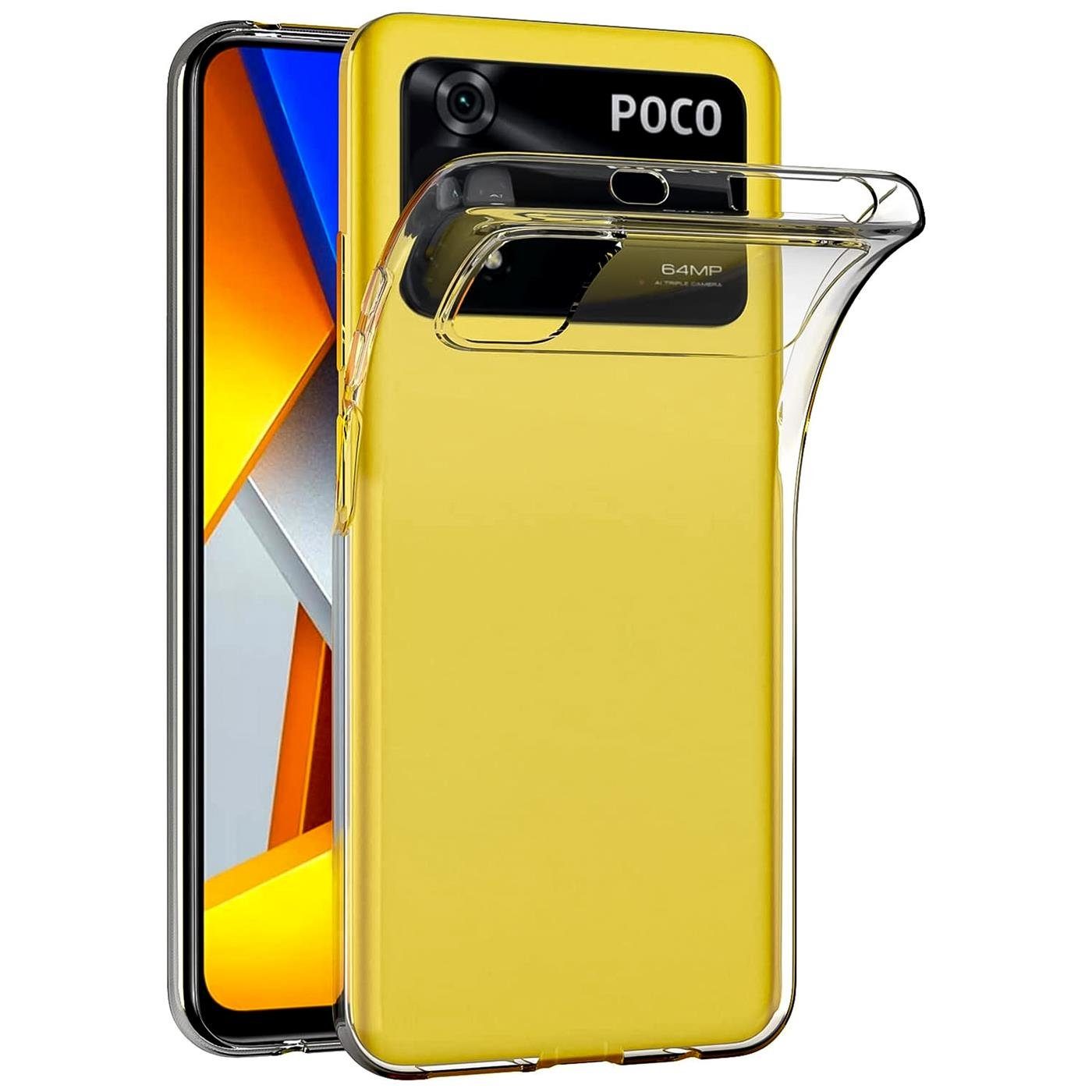 CoolGadget Handyhülle Transparent Ultra Slim Case für Xiaomi Poco M4 Pro 6,43 Zoll, Silikon Hülle Dünne Schutzhülle für Poco M4 Pro Hülle