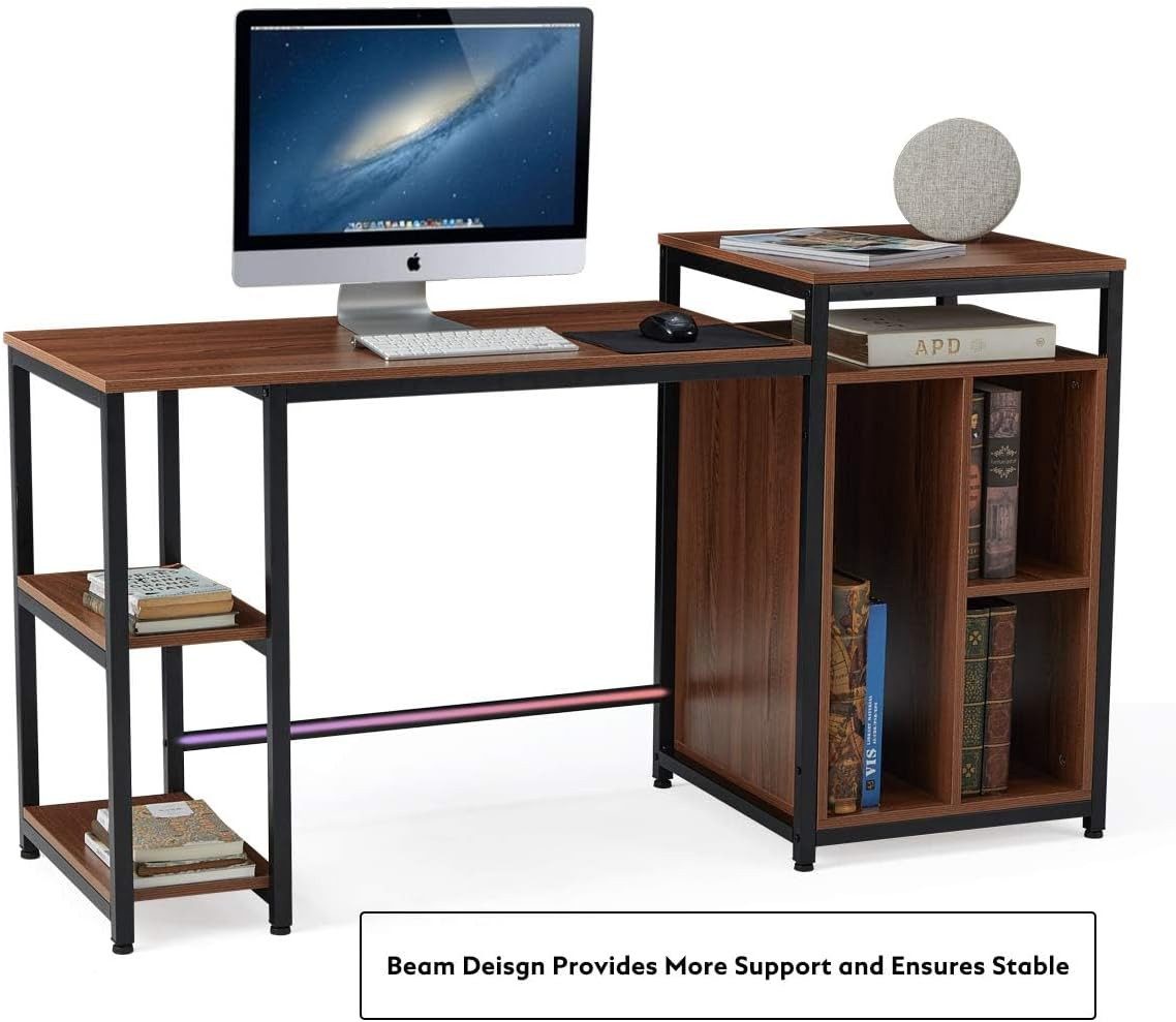 Diyarts Regal-Schreibtisch (Schreibtisch mit Ablageregal), Computertisch günstig online kaufen
