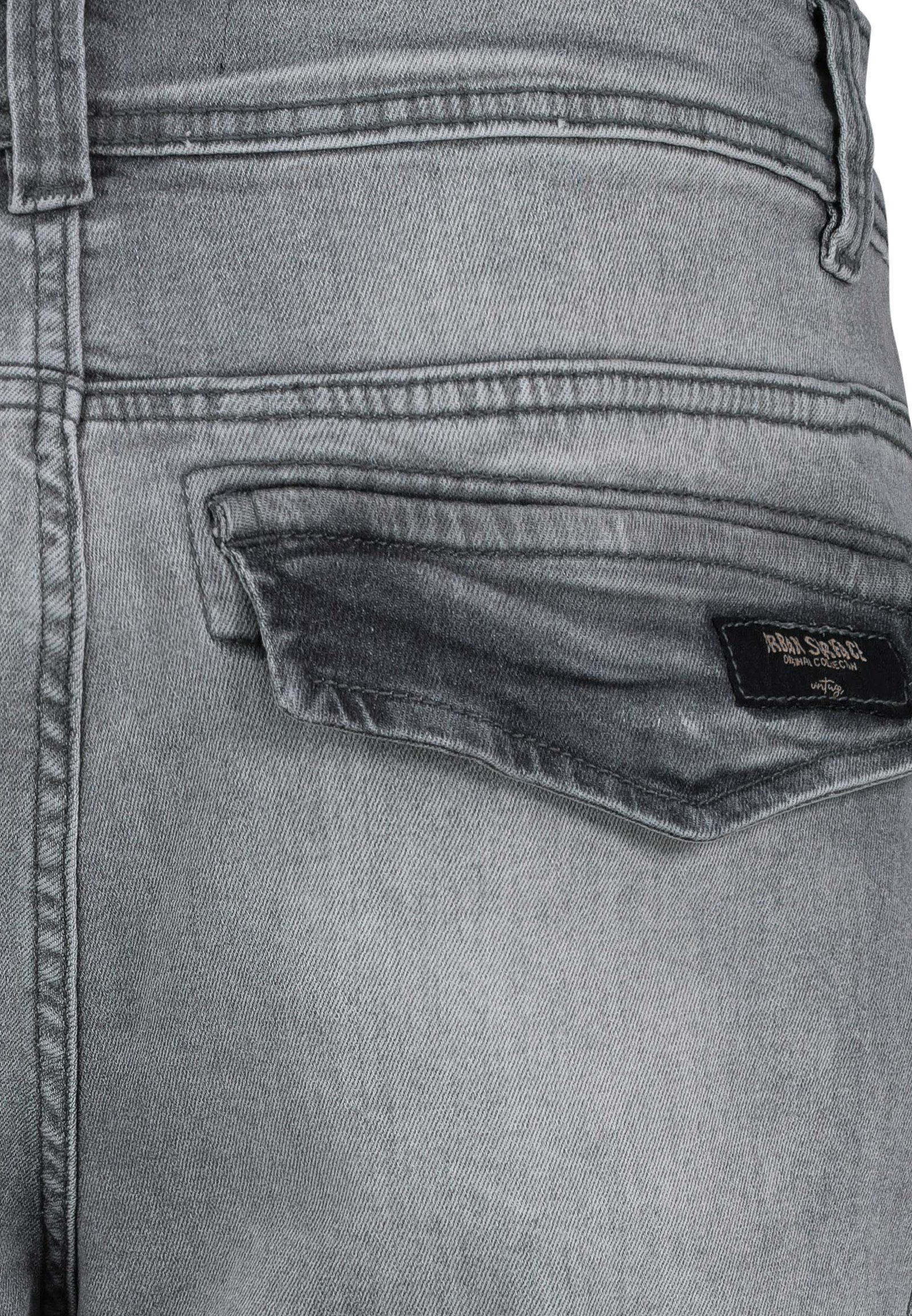 Urban Surface Jeansshorts Cargo mit Gürtel und Design Taschen Denim Bermuda Shorts