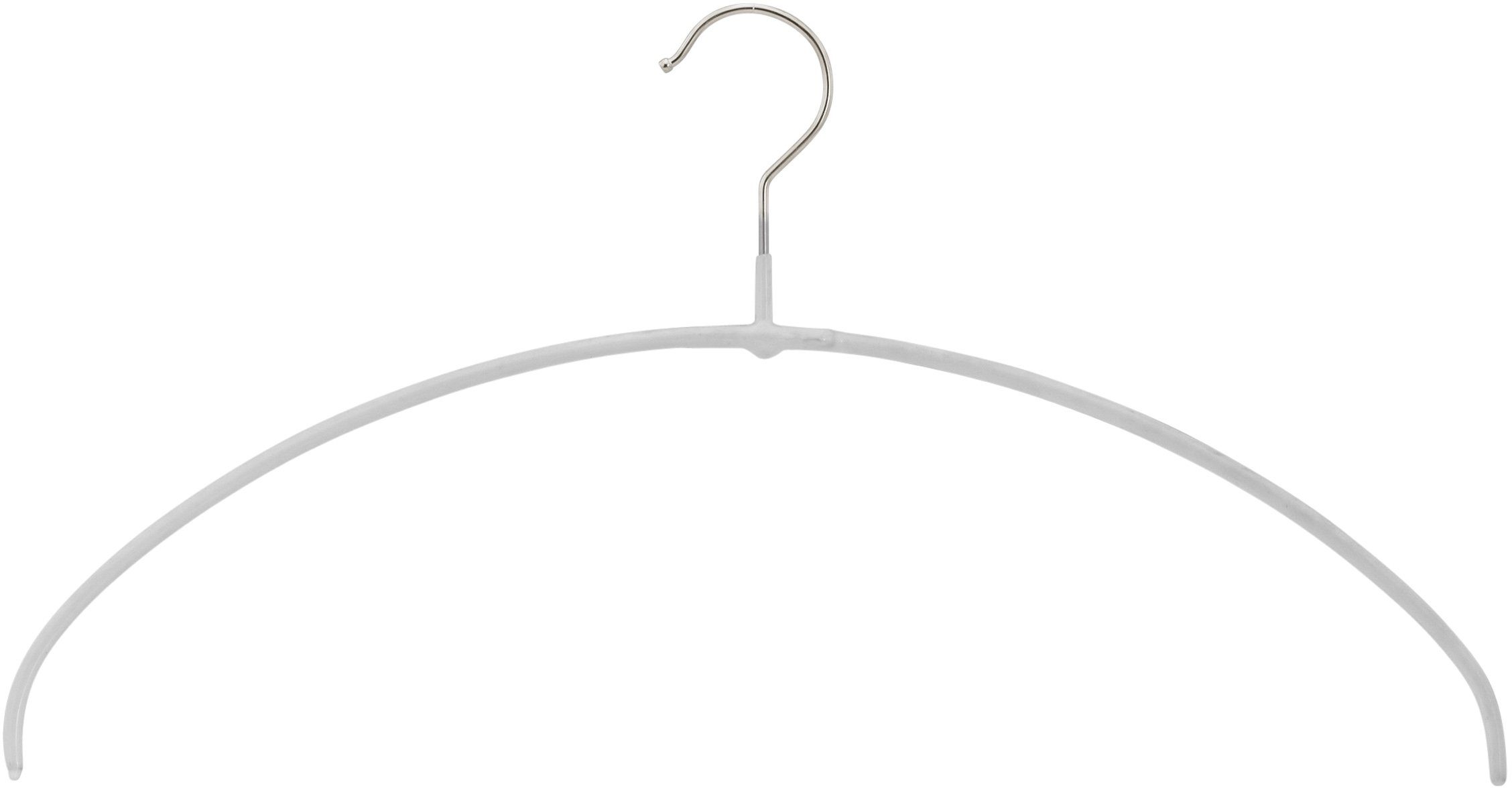 MAWA Kleiderbügel Economic light 40/PT, (Set, 20-tlg), platzsparender Oberteilbügel weiß | Kleiderbügel