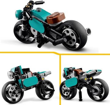 LEGO® Konstruktionsspielsteine Oldtimer Motorrad (31135), LEGO® Creator 3in1, (128 St)