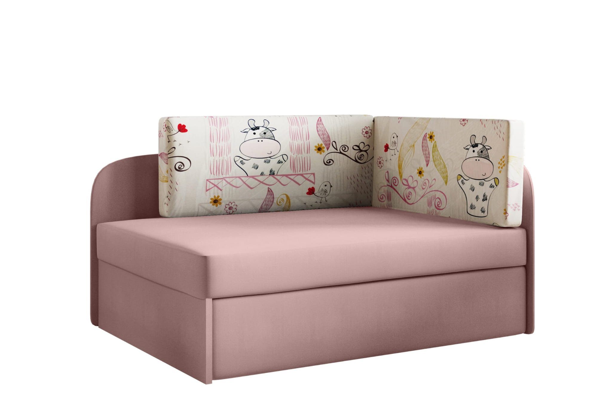 Friderik-EU Casablanca BAFI Couch Sofa Bettkasten fürs Schlaffunktion und Kinderzimmer 19/Kuh mit