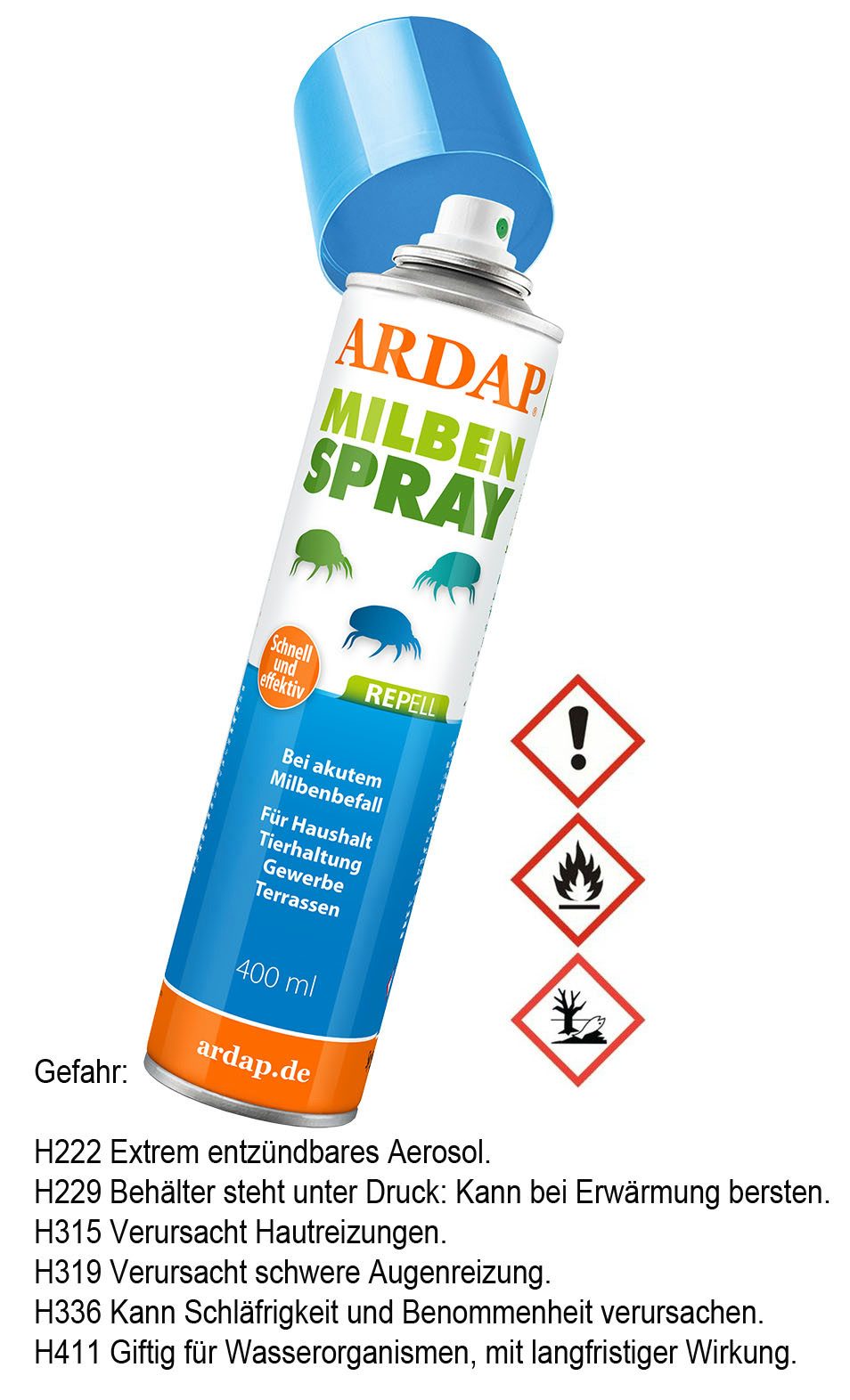 Insektenspray ARDAP Repell Milbenspray 400 ml