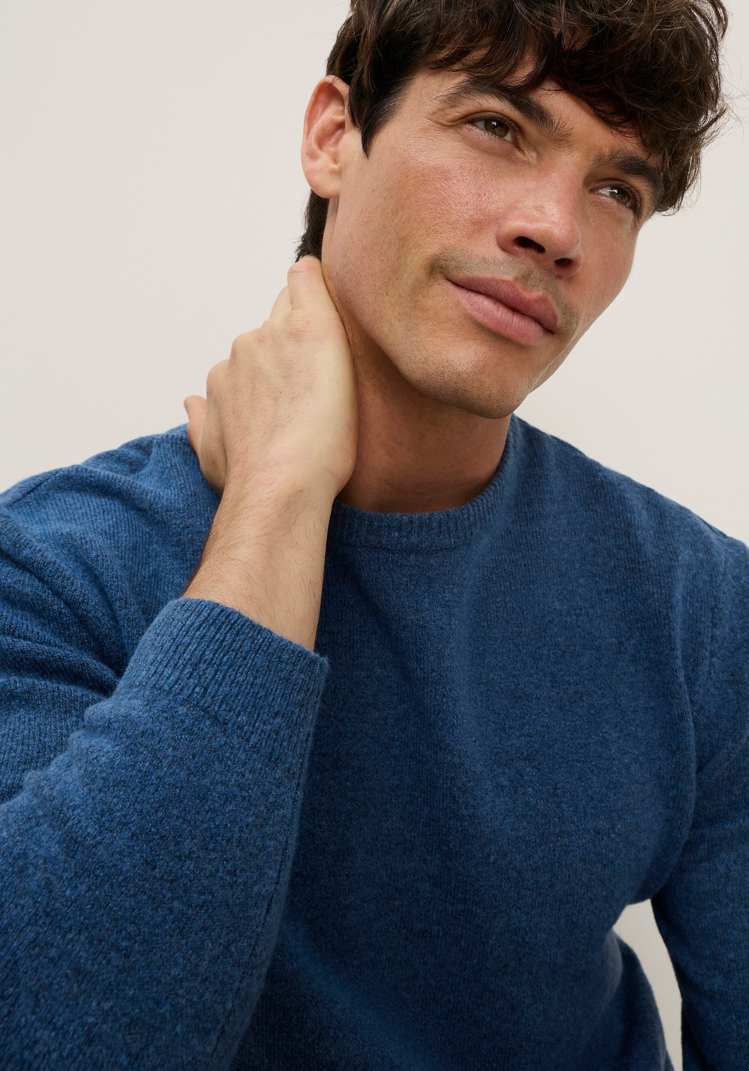 Bruno Banani Strickpullover in hochwertiger Wolloptik Woll-Look mit pflegeleichtem Tragekomfort. Ohne kratzendes Tragegefühl – Bild 3 von 5