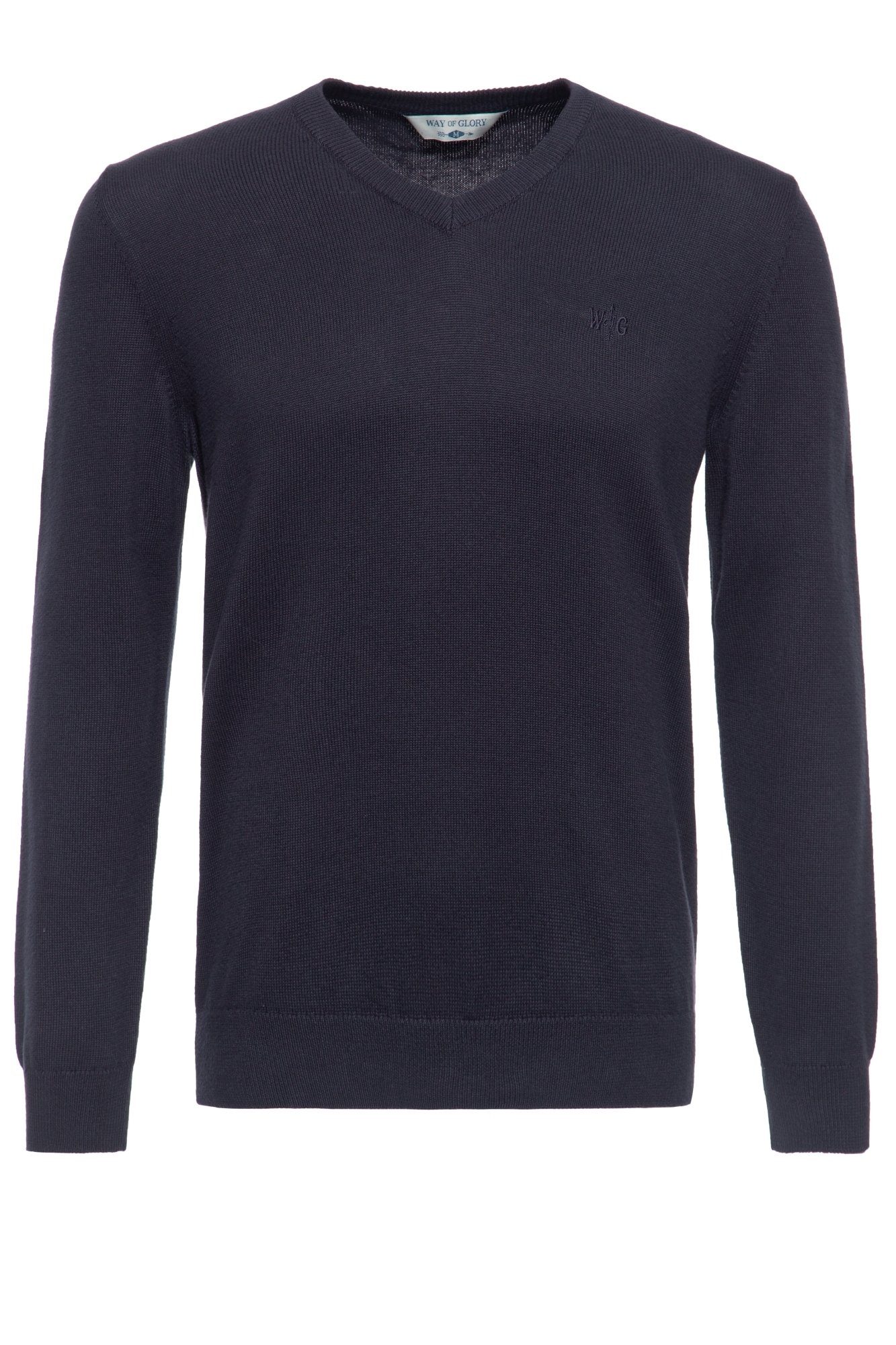 Way of Glory Strickpullover mit dezenter Logo-Stickerei auf der Brust günstig online kaufen