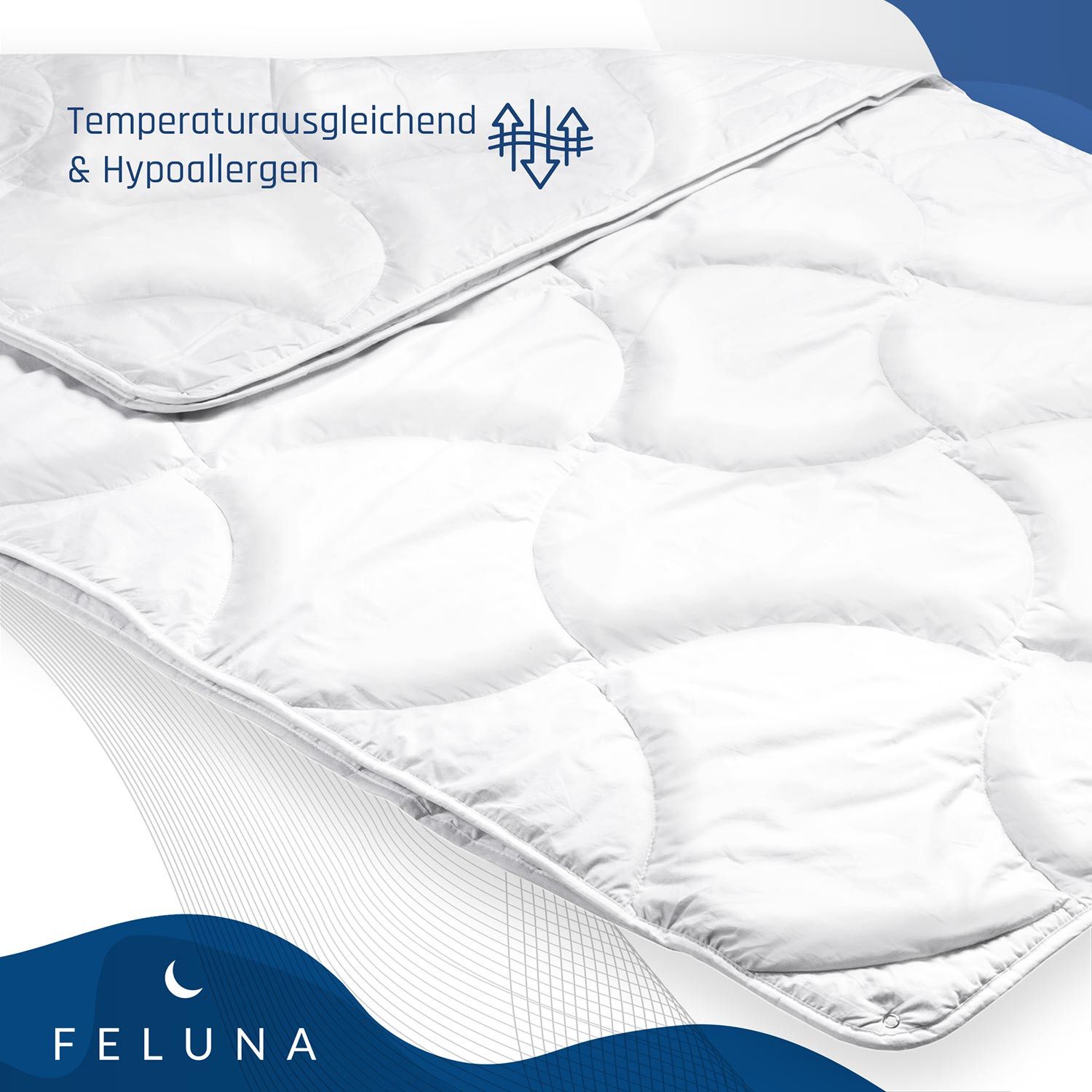 Feluna Naturhaarbettdecke FELUNA Premium Kamelhaardecke – Naturhaardecke Ganzjahresdecke 100%, DUO Bettedeck zum Knüpfen - 100% Kamelhaarflaum