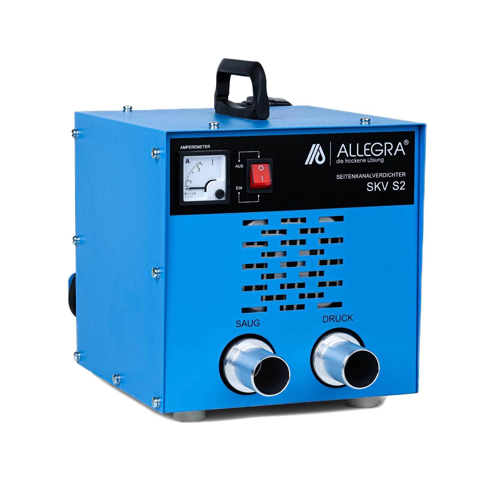 ALLEGRA Luftentfeuchter Seitenkanalverdichter SKV S2 mit 38er Anschlussstutzen