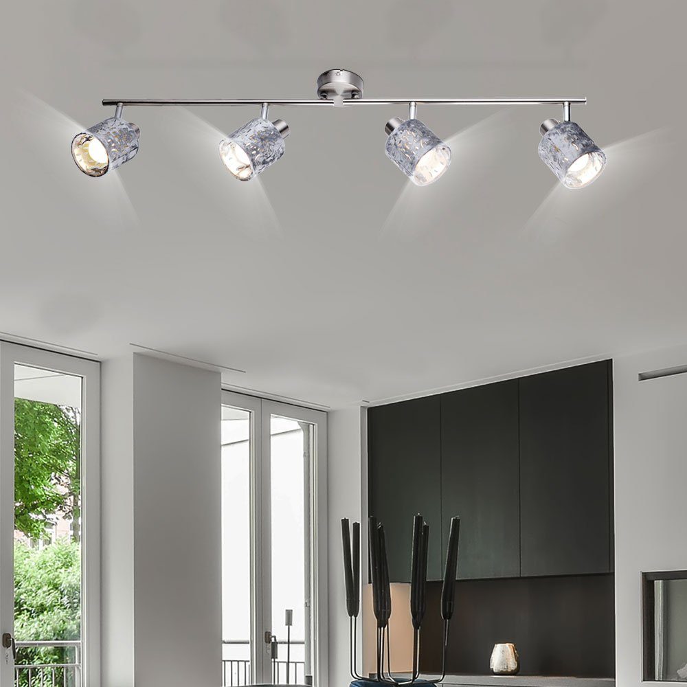 LED Decken nicht Ess Lampe schwenkbar Spot Samt Stanzung Leuchte Deckenleuchte, inklusive, etc-shop Zimmer Dekor Leuchtmittel