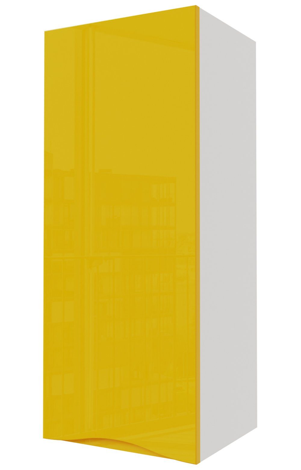 Feldmann-Wohnen Klapphängeschrank Napoli (Napoli) 40cm Front-, Korpusfarbe und Ausführung wählbar grifflos 1-türig RAL 1021 rapsgelb Hochglanz