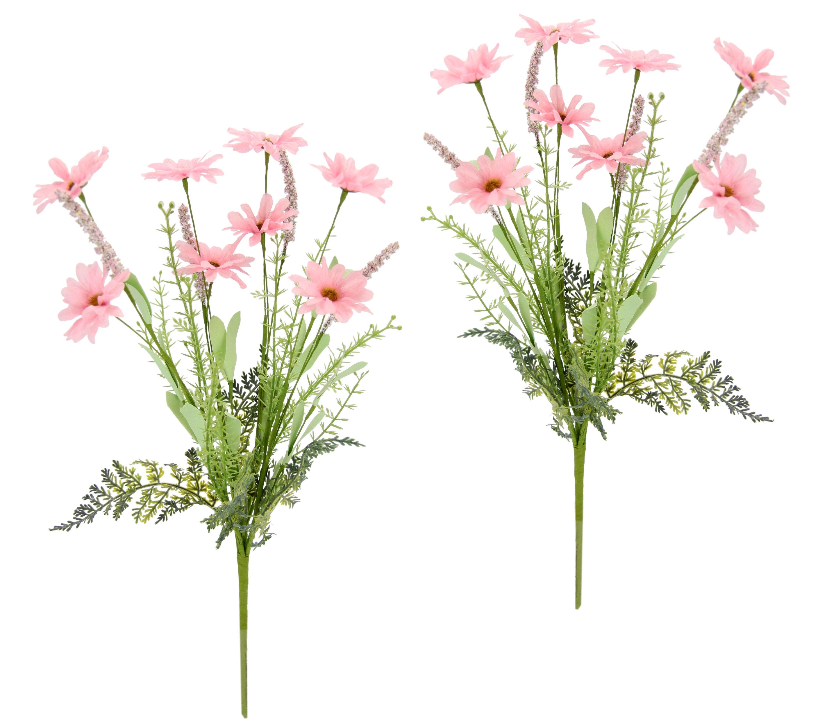 Kunstblume Margeriten-Mix-Strauß Margeriten, I.GE.A., Höhe 50 cm, 2er Set Blumenstrauß Gänseblümchen Bouquet Kunstblumen Strauß Blumen