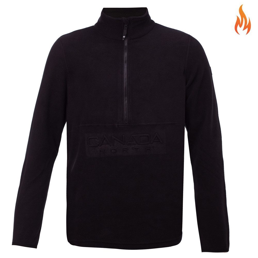 Canada North Strickfleecejacke CANADA NORTH - Herren Halfzip Fleecejacke Caribo2 Mikrofleece Jacke