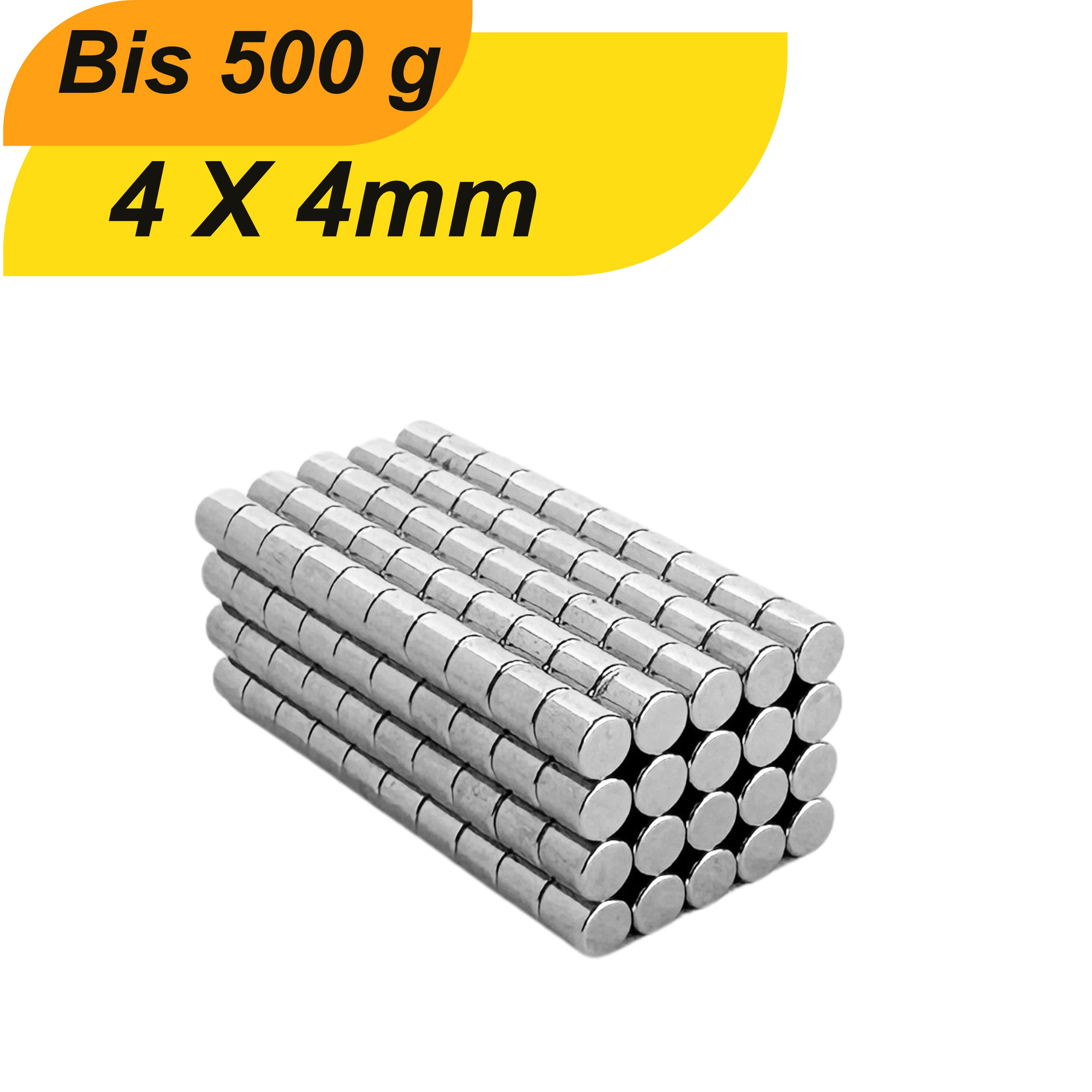 Magnet Neodym Magnet 4 x 4mm Supermagnete hohe Haftkraft Scheibenmagnet