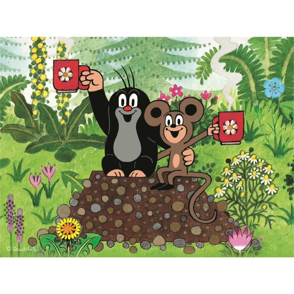 Dino Bikes Spiel DINO Maulwurf und Tiere Bildwürfel, 12 Würfel