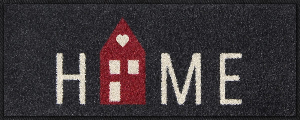 Salonloewe Läufer Läufer 30x75 Home House grey-red Orange, Läufer Mini, Höhe: 300 mm