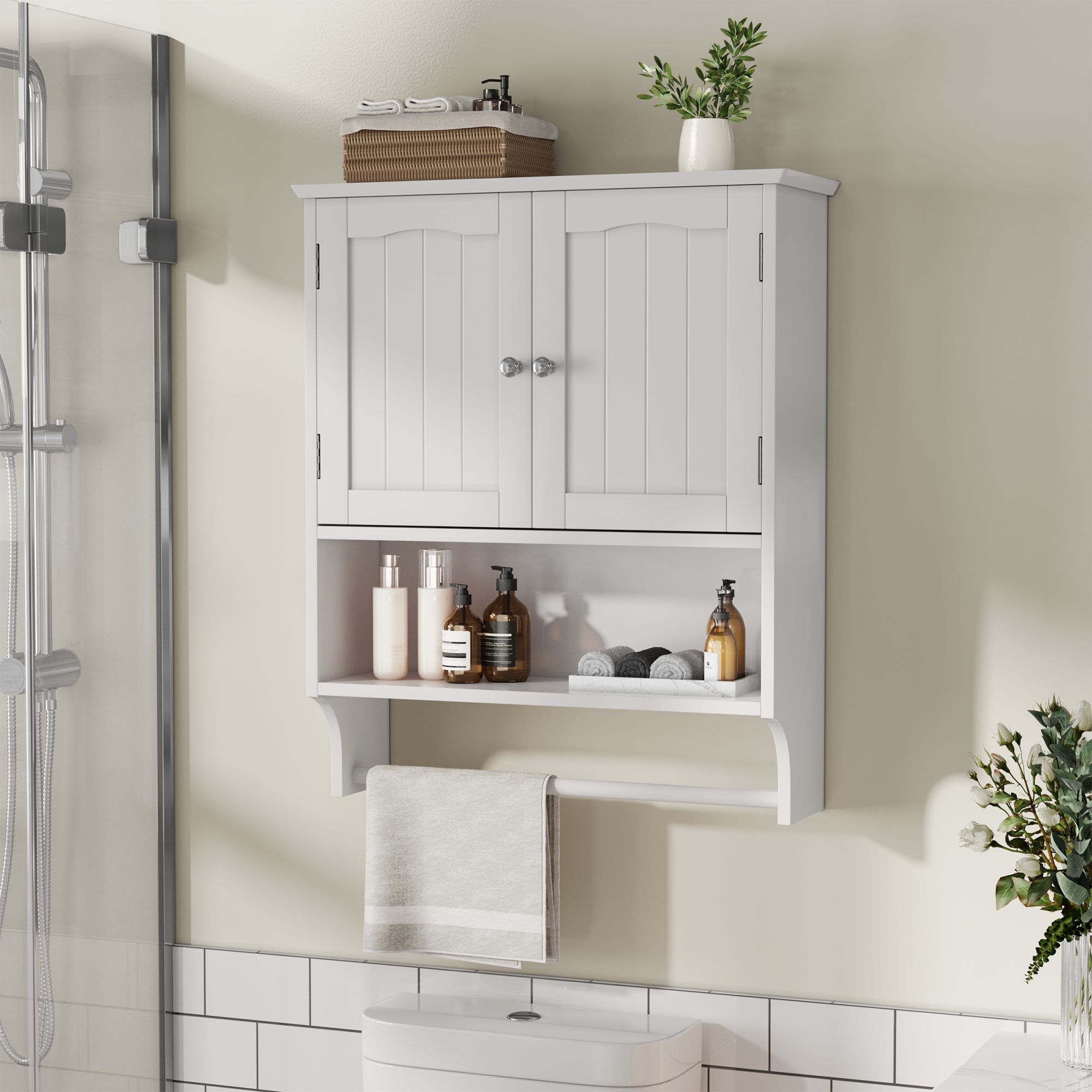 Elegear Hängeschrank Badezimmerschrank mit 2 Türen günstig online kaufen