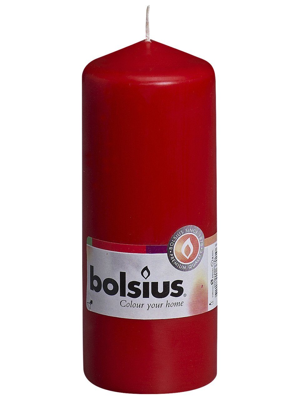 Bolsius Stumpenkerze Bolsius Stumpenkerze rot, Höhe 15 cm, Ø 5,8 cm
