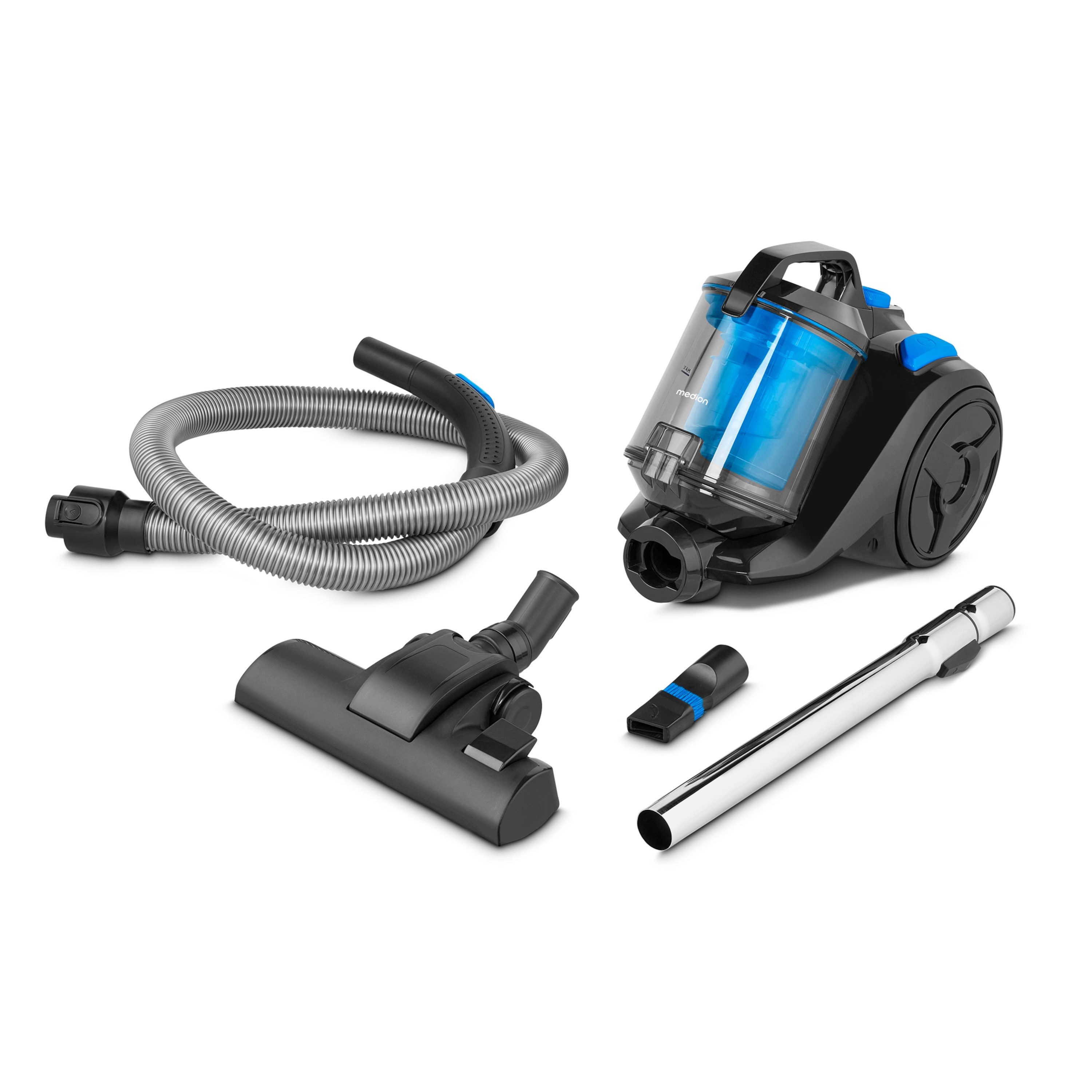 Medion® Bodenstaubsauger E2001 Beutelloser Zyklon-Staubsauger (MD12078), 800 W, beutellos, beutellos, 800W, 2L Behälter, HEPA-Filter
