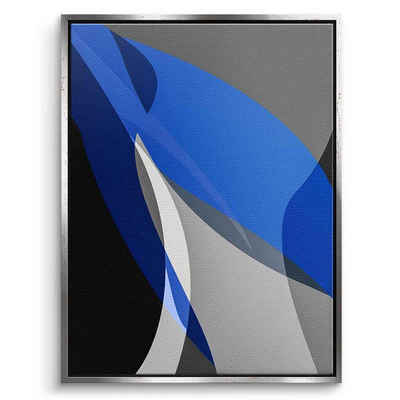 DOTCOMCANVAS® Leinwandbild Blue and gray, Leinwandbild Blue and gray blau grau moderne abstrakte Kunst Wandbild