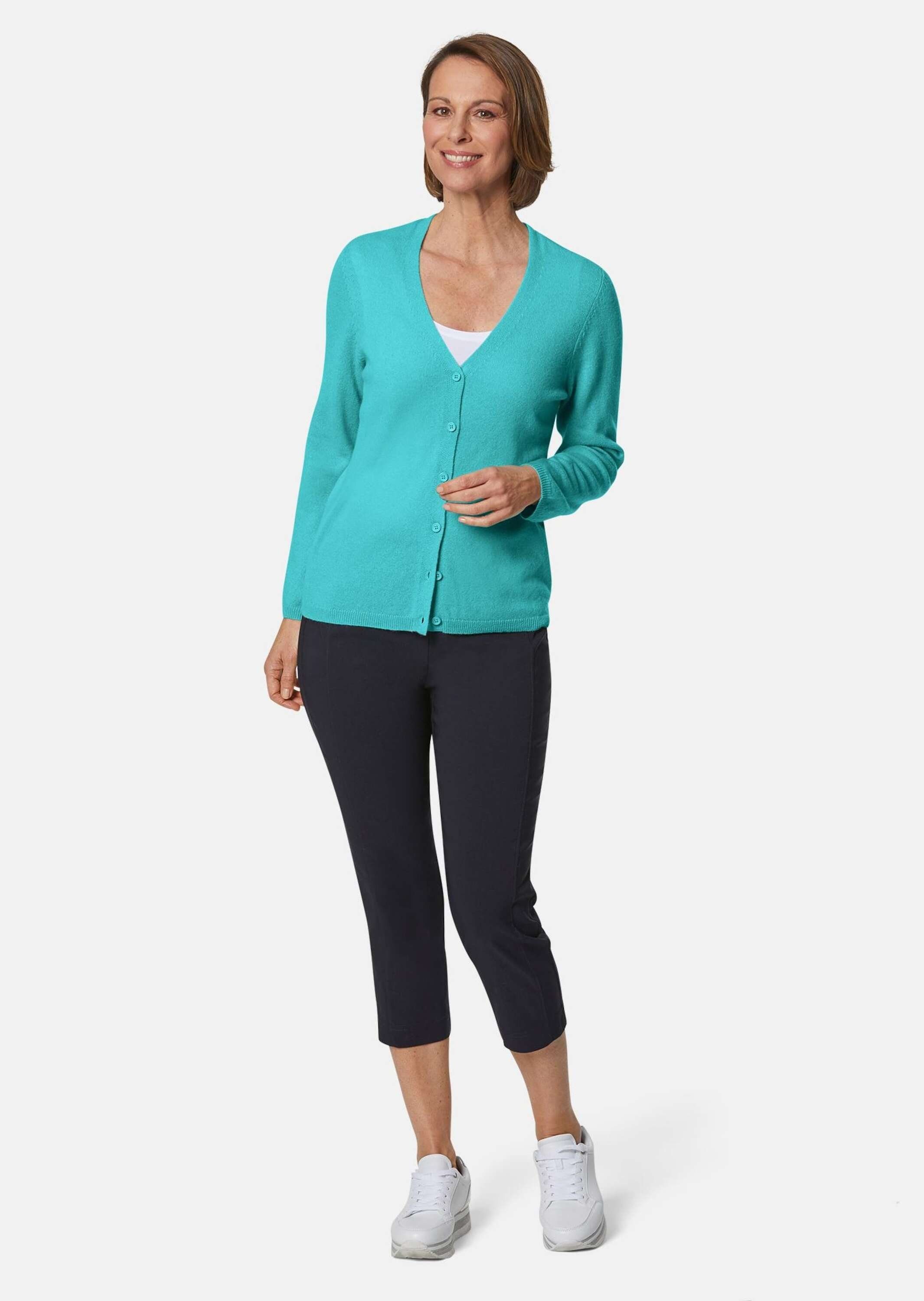 GOLDNER Strickjacke Weiche Kaschmirstrickjacke mit V-Ausschnitt günstig online kaufen