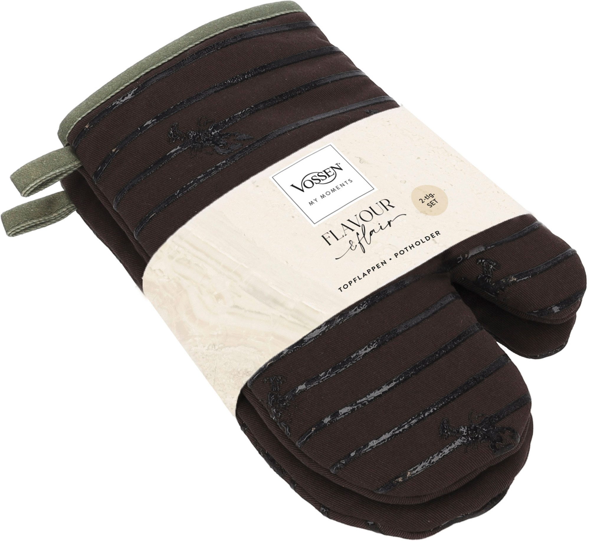 Vossen Topfhandschuhe Scandi Cook, mit Silikonbeschichtung im Lobster-Design, Hitzebeständig bis 250°