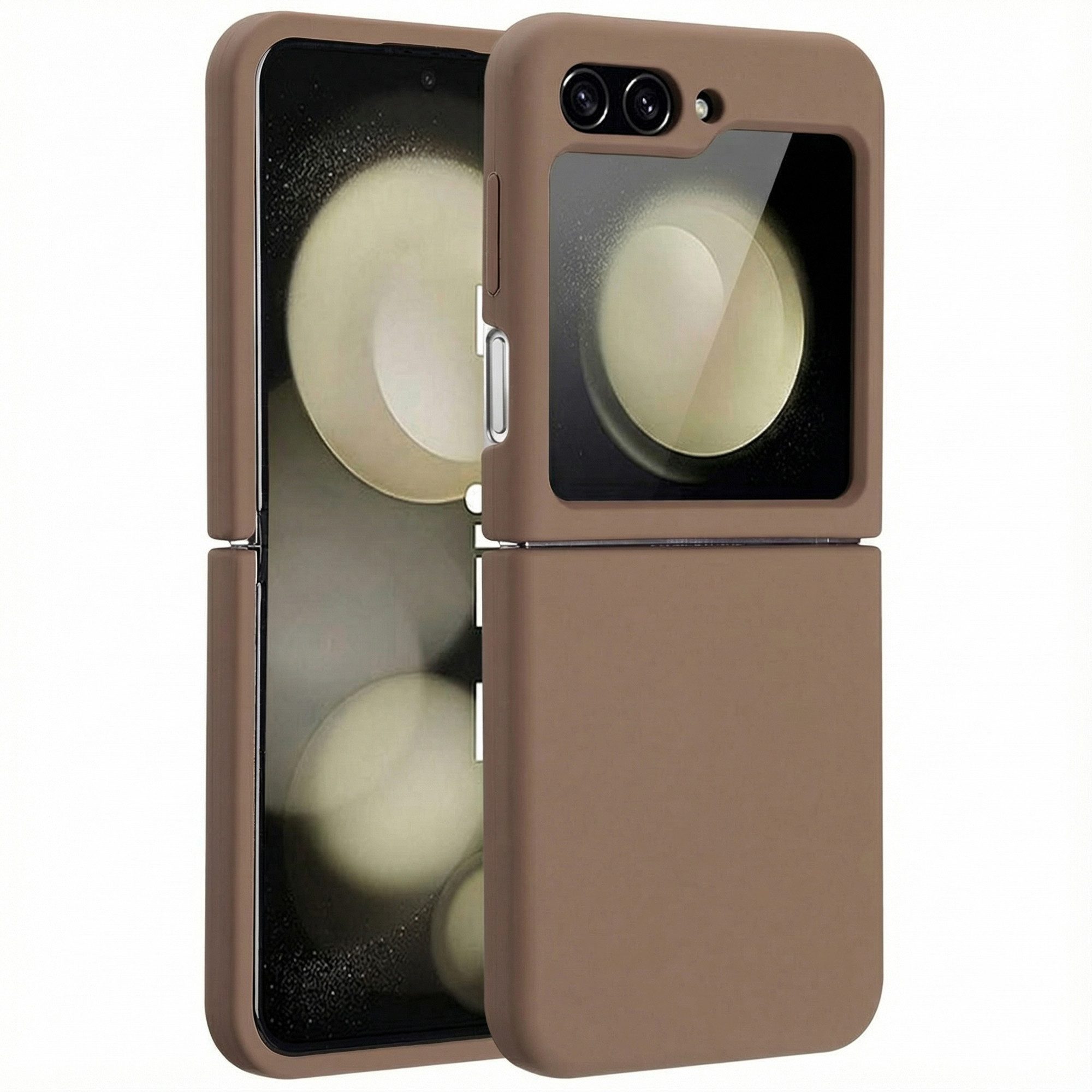 Accezz Backcover Accezz Liquid Silikoncase mit MagSafe Samsung Galaxy Z Flip 5 - Hellbr