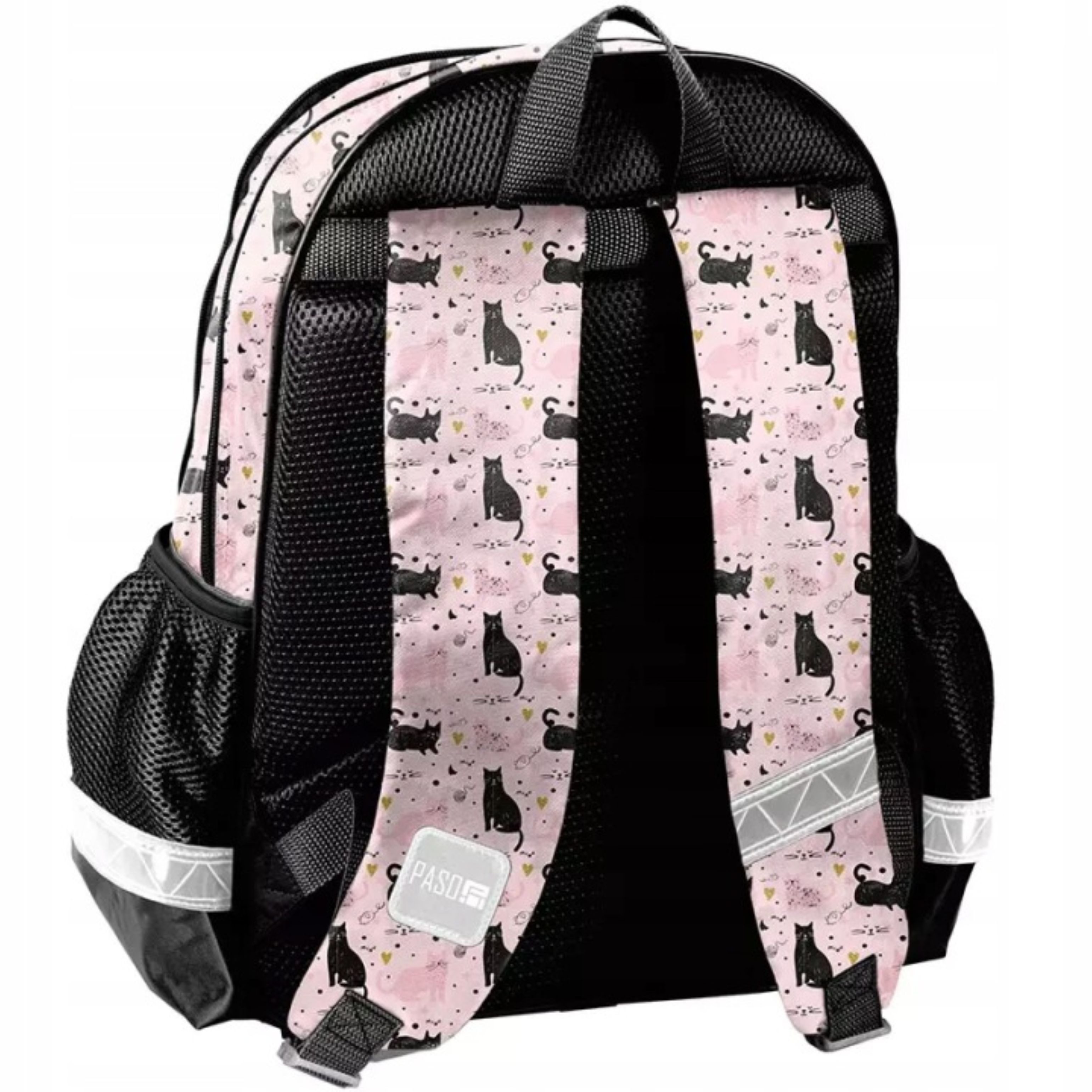 PASO Schulrucksack Paso Black Cat Schulrucksack für Mädchen Klasse 1-3 38 cm (1-tlg) – Bild 2 von 3