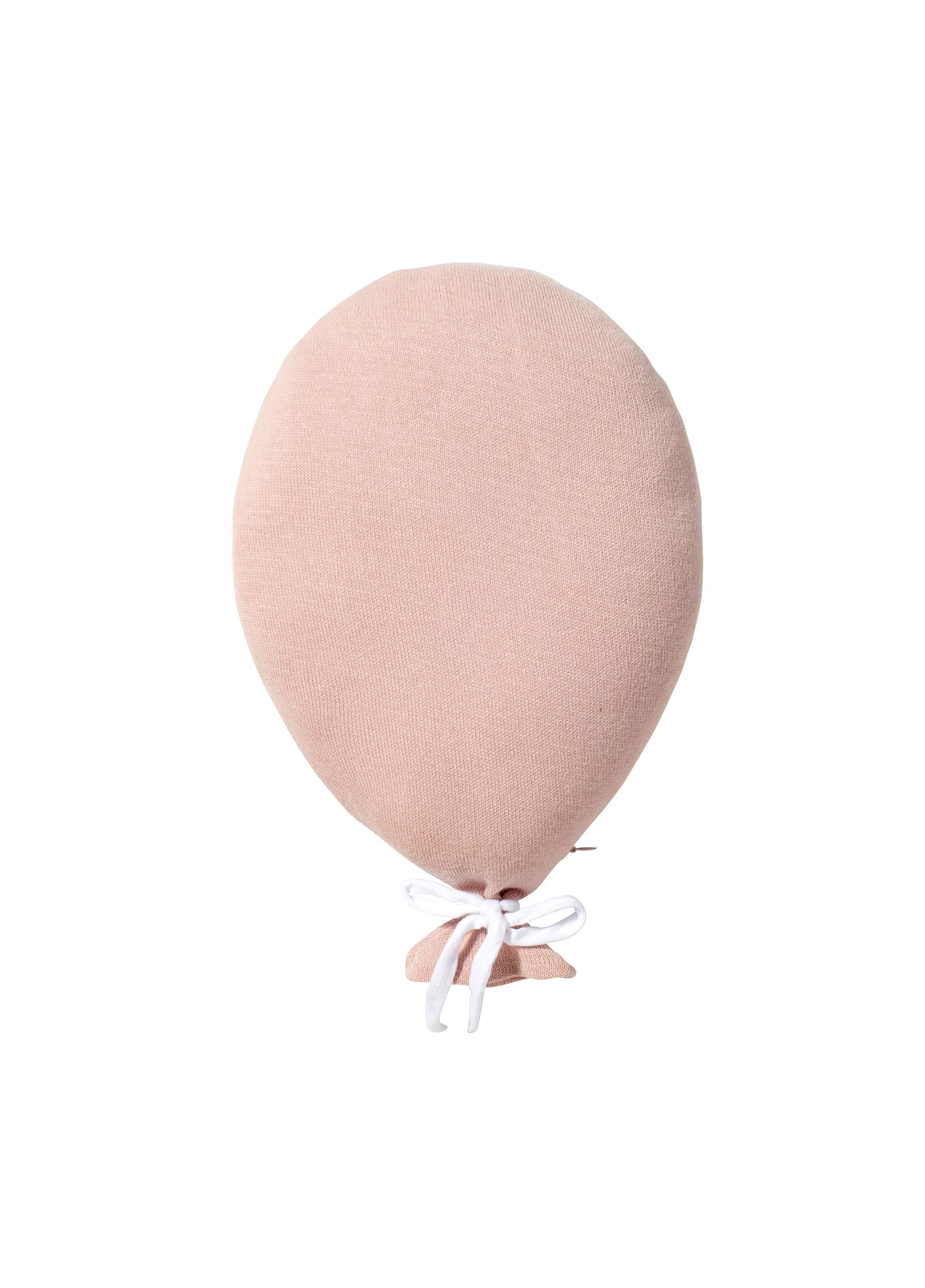 Nordic Coast Company Wanddekoobjekt, Dekokissen Ballon Rosa aus 100% zertifizierte Baumwolle Bezug abnehmbar Wanddekoration Babykissen Junge Mädchen ideal als Geschenk