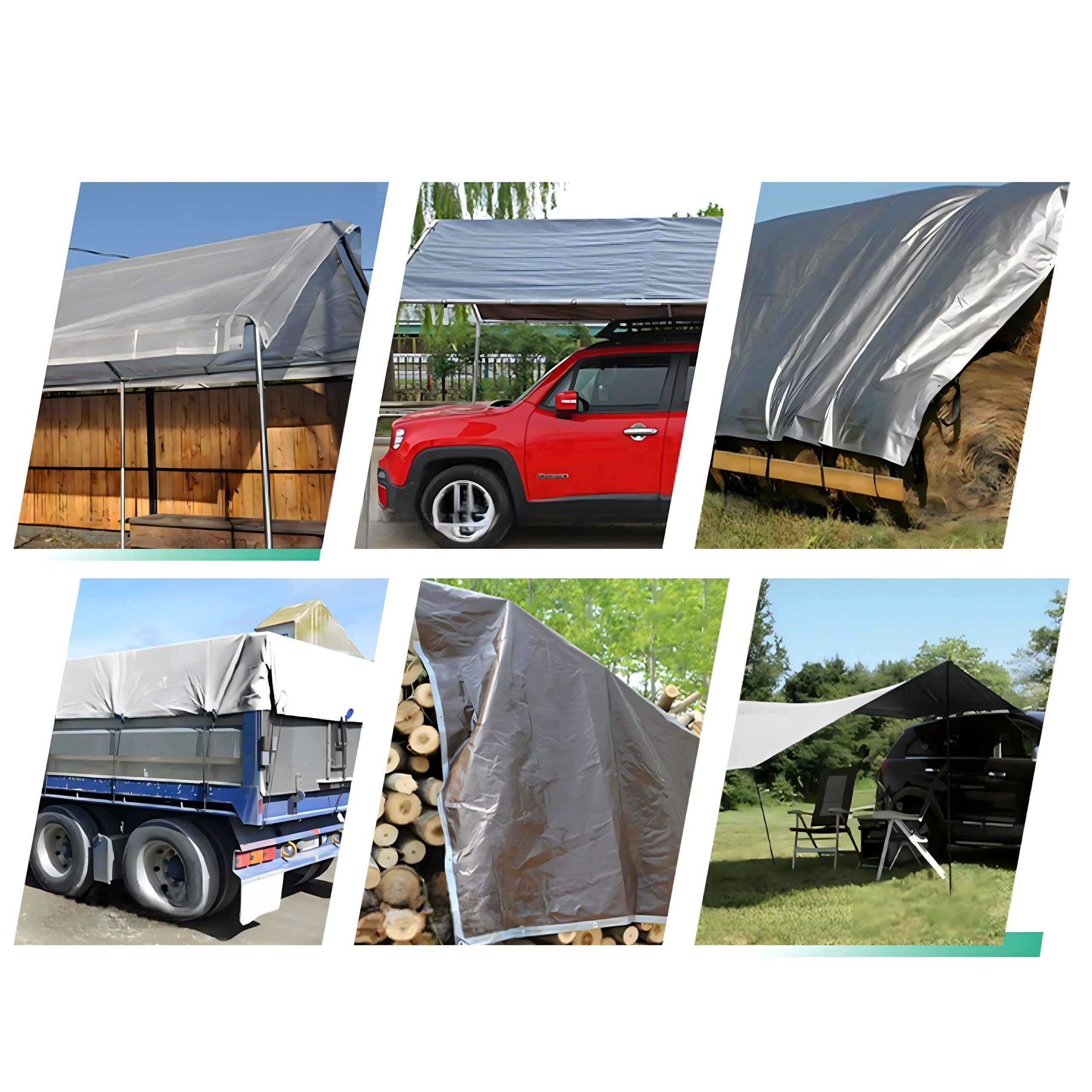 Realb2b Schutzplane UV-Schutzplane 70 g/m² wetterfest silber universell 3×4 m / 4×5 m (Abdeckplanen-Serie wetterfest UV-beständig mit Metallösen, UV-Schutzplane 70 g/m² silber in variablen Größen 3×4 m / 4×5 m), UV-beständige, wasserabweisende Abdeckplane aus robustem PE