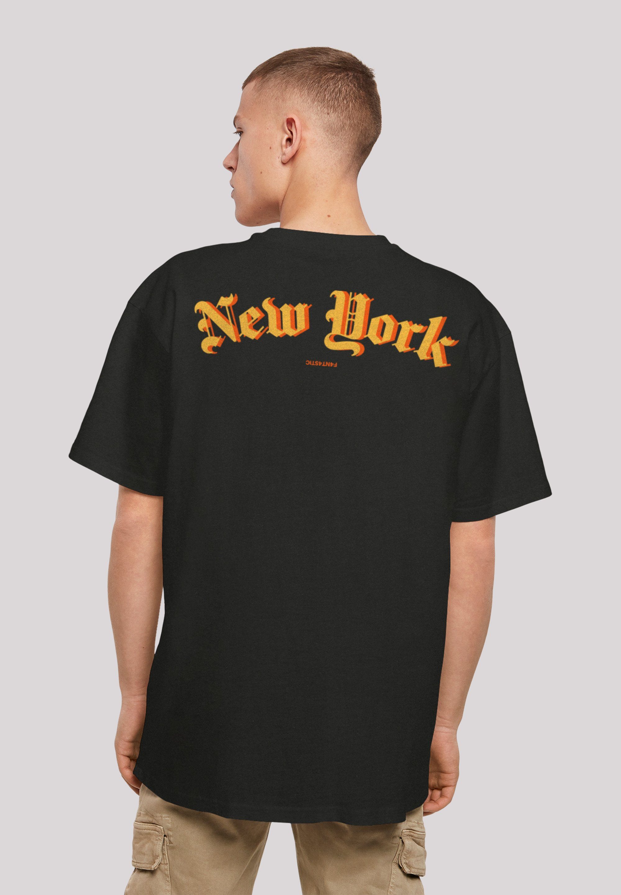 F4NT4STIC T-Shirt New York Orange OVERSIZE TEE Print schwarz | T-Shirts