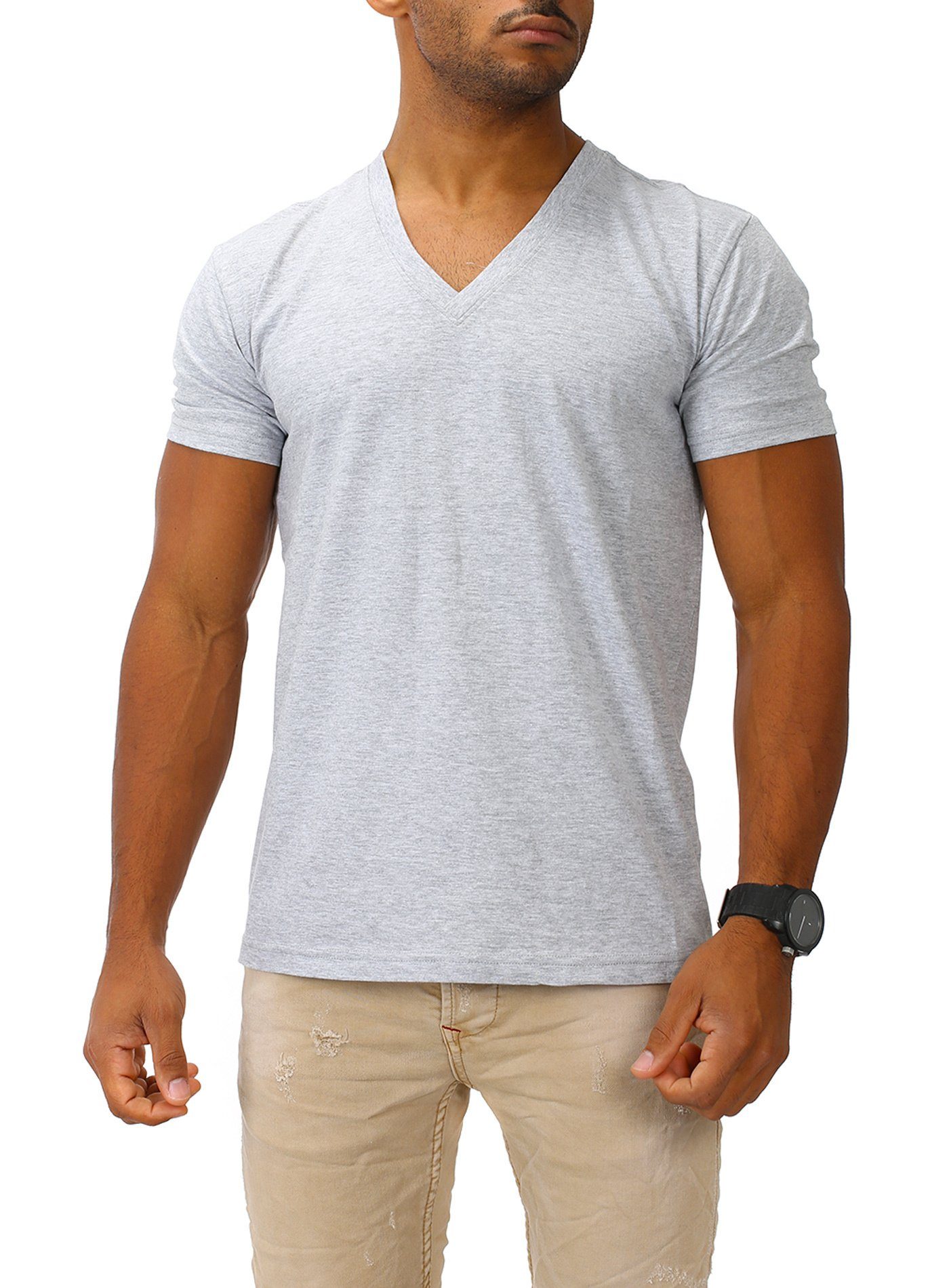 Joe Franks T-Shirt aus reiner Baumwolle grey melange