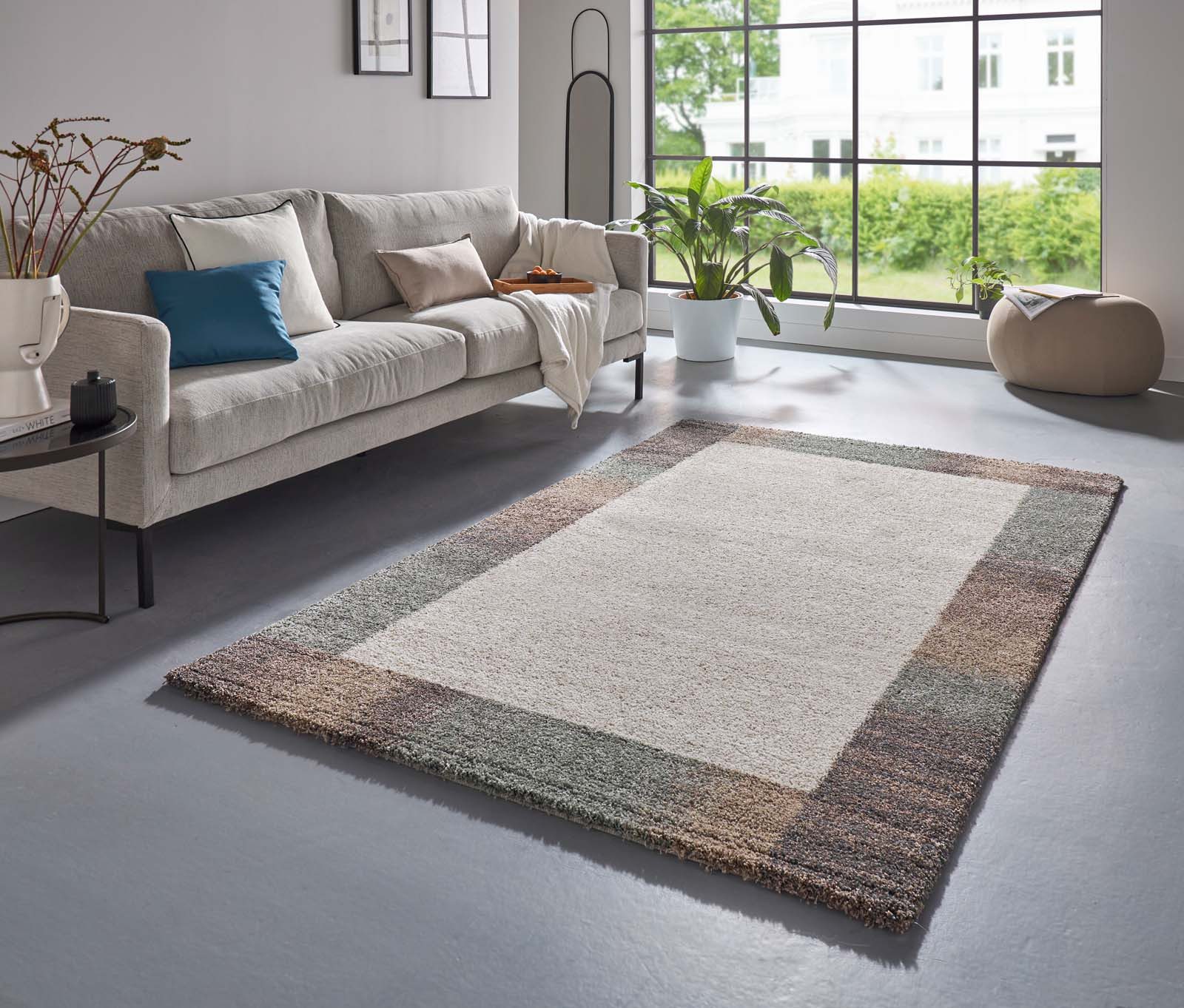 TaraCarpet Teppich Tara Carpet Berber Bordüre, rund, Höhe: 27 mm, Moderner günstig online kaufen