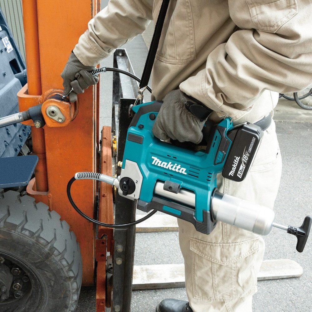 Makita Akku-Kartuschenpistole, Fettpresse 18V, DGP180RT, 690 bar, 5 Ah Li-Ion im Transportkoffer