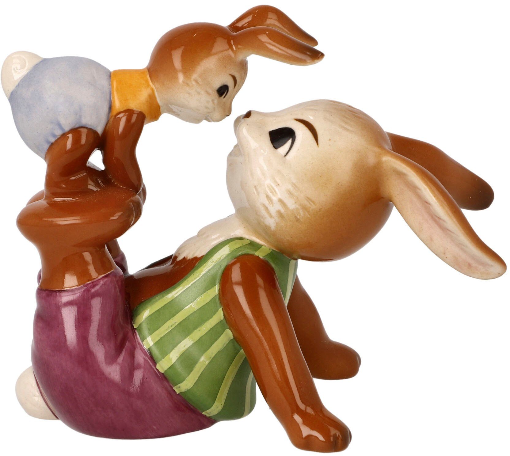 Goebel Osterhase Frechdachs (1 St), Sammelfigur, Hasenvater mit Hasenkind