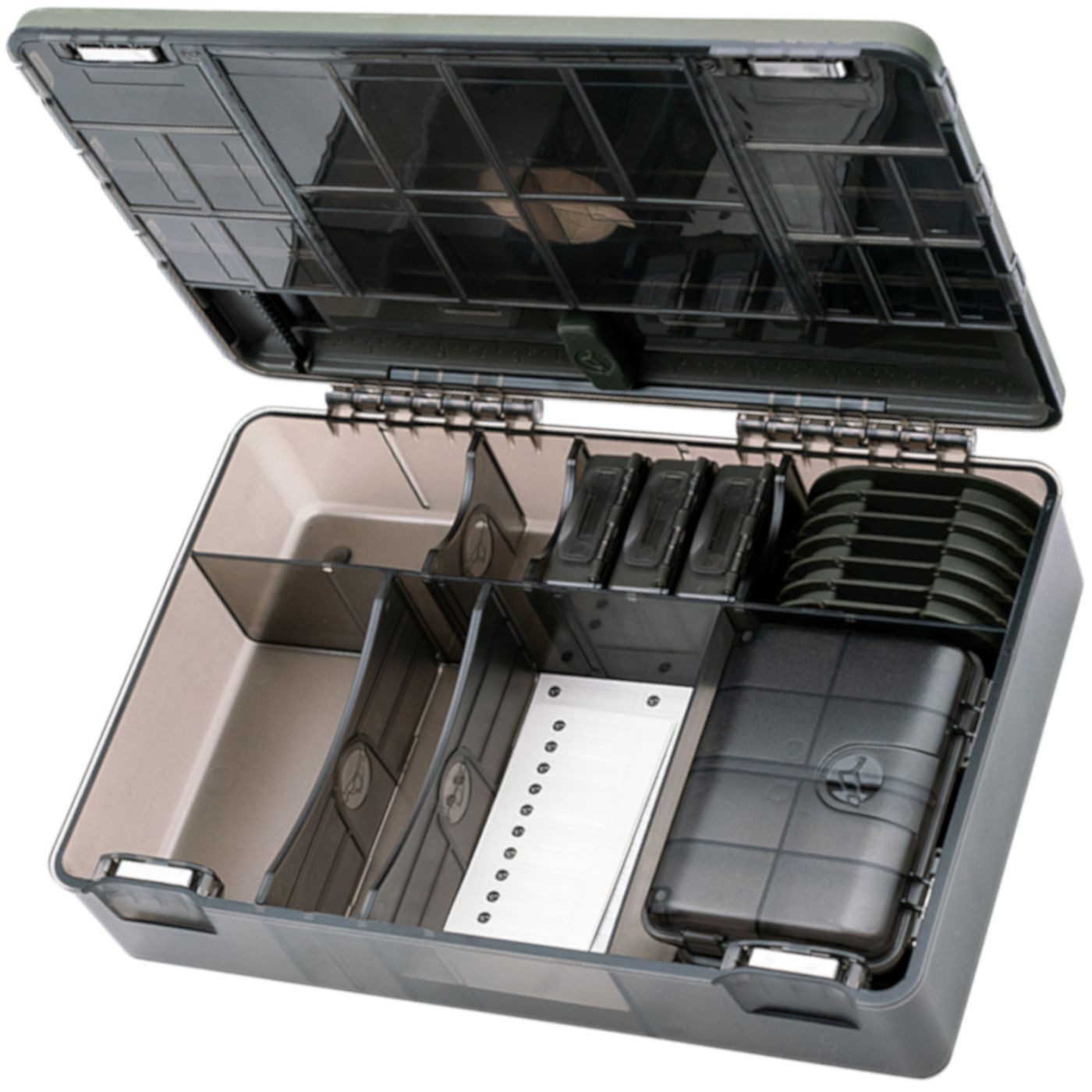 Korda Angelkoffer Korda Tackle Box Bundle Deal - 6 Angelboxen + 1 Leadersafe