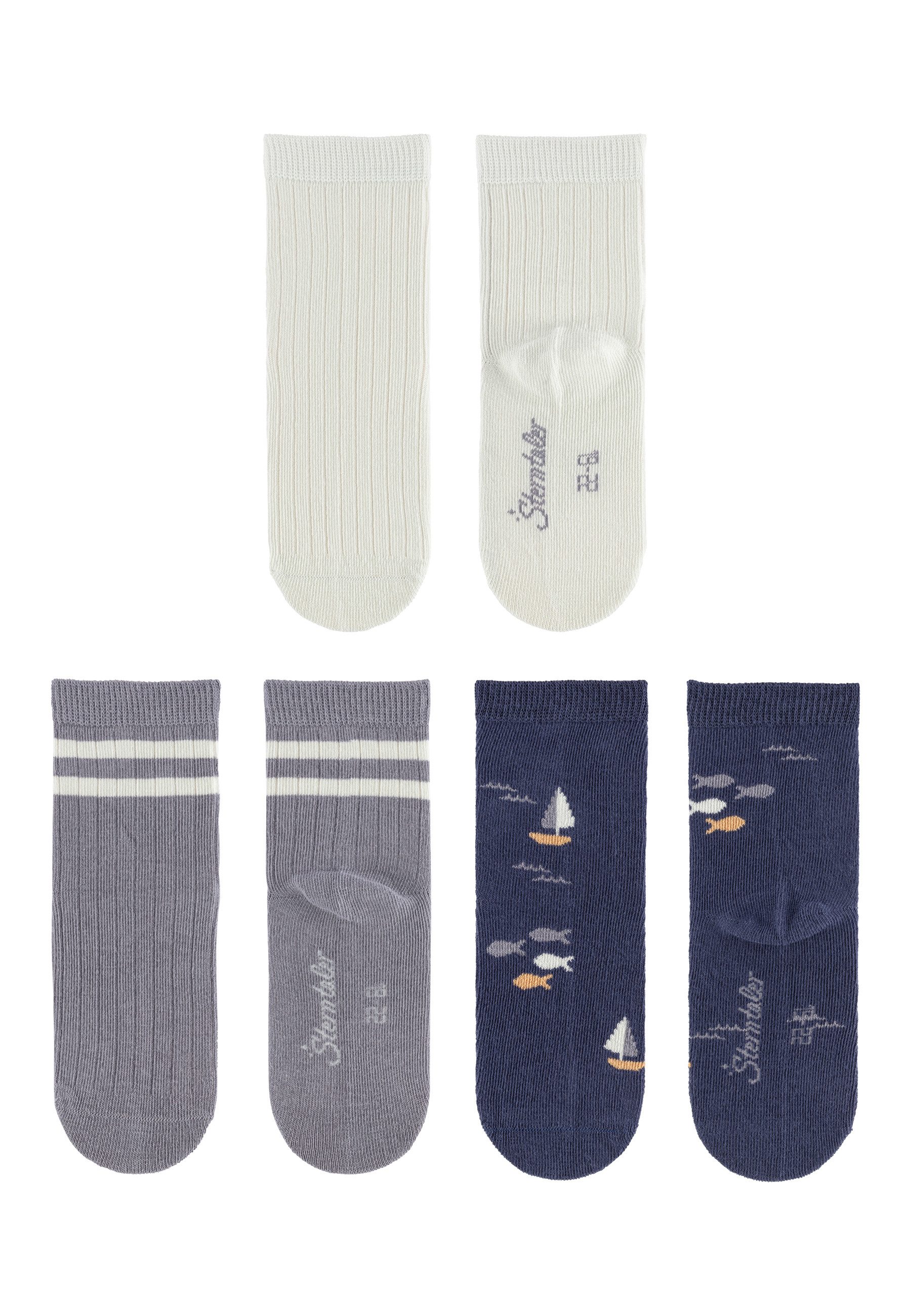 Sterntaler® Feinsöckchen Socken 3er-Pack Fische (3-Paar, günstig online kaufen