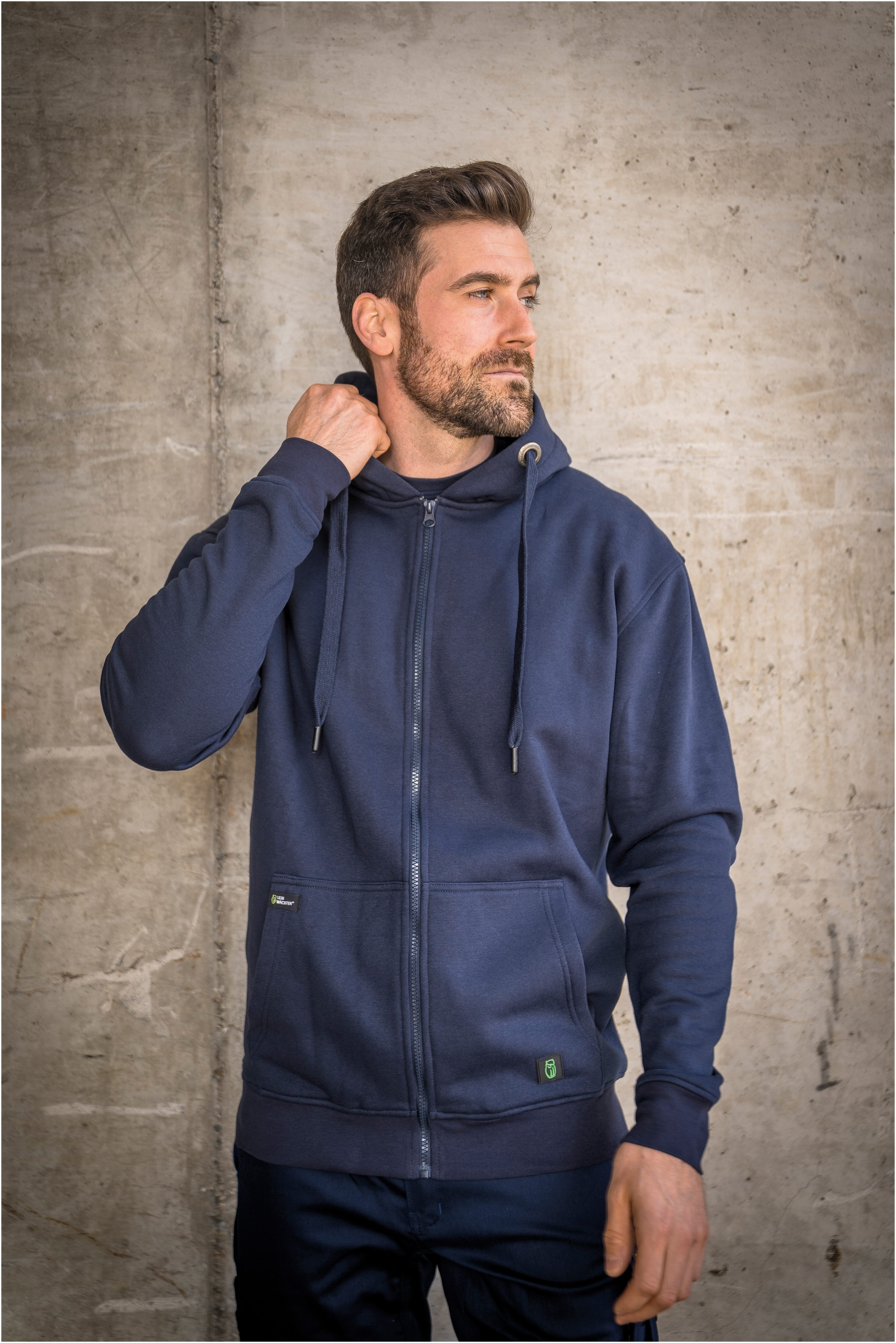Leibwächter Sweatjacke Zip Sweater Kapuzenpullover Hoodie mit Reißverschluss (Unisex Zip-Hoodie) antibakterielle, Antigeruchs- und Antipilling Jacke – Bild 5 von 5