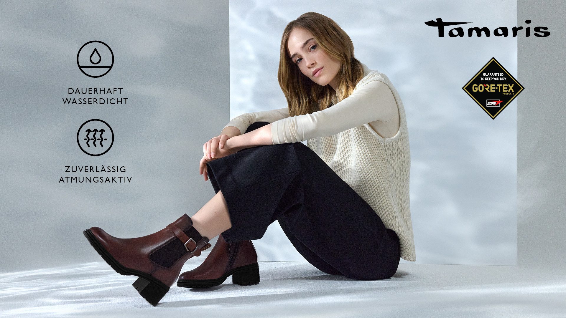 Tamaris Chelseaboots, Blockabsatz, Stiefelette, Businessschuh, Gore günstig online kaufen