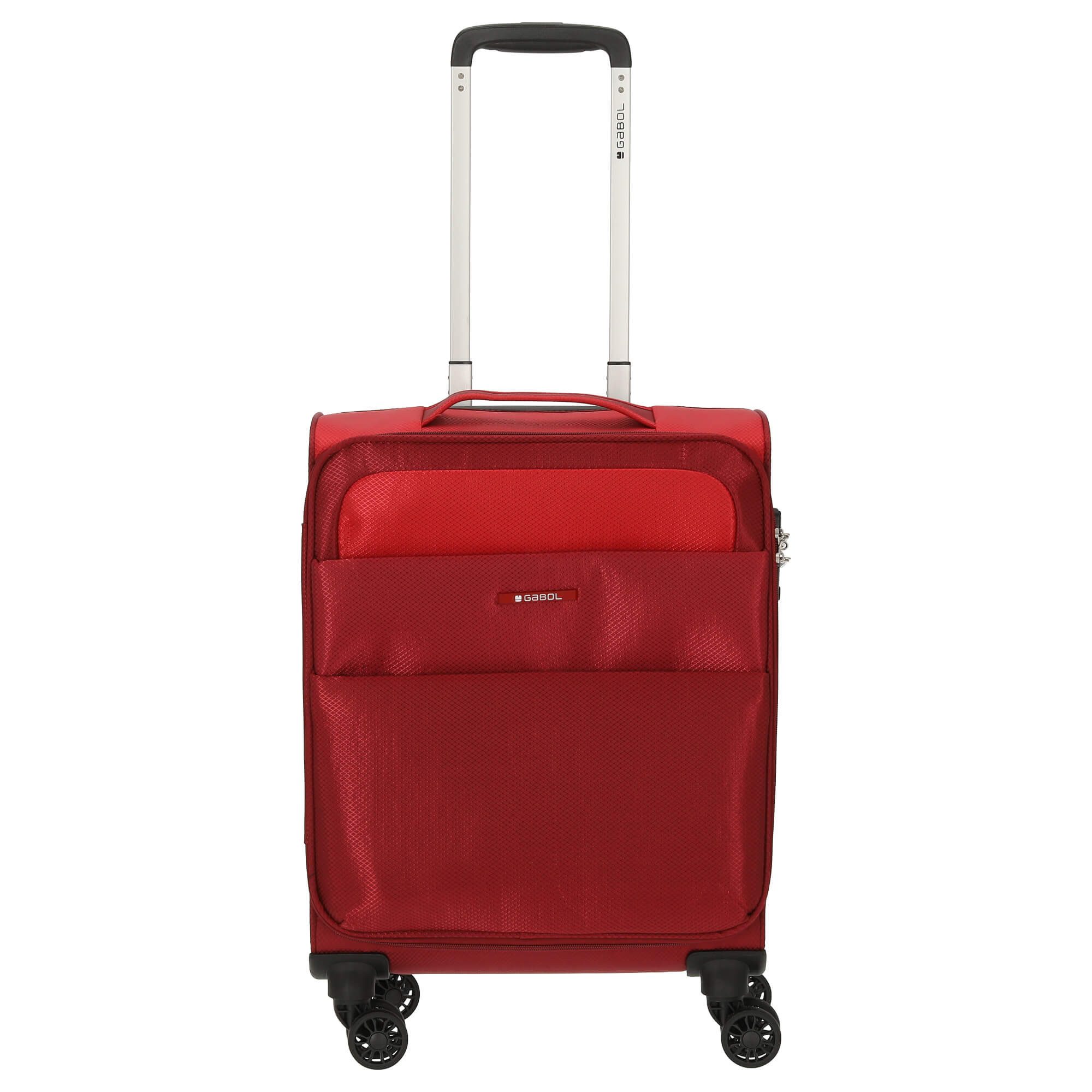 Gabol Koffer Cloud - 4-Rollen-Kabinentrolley 55 cm (red), 4 Rollen Rollen