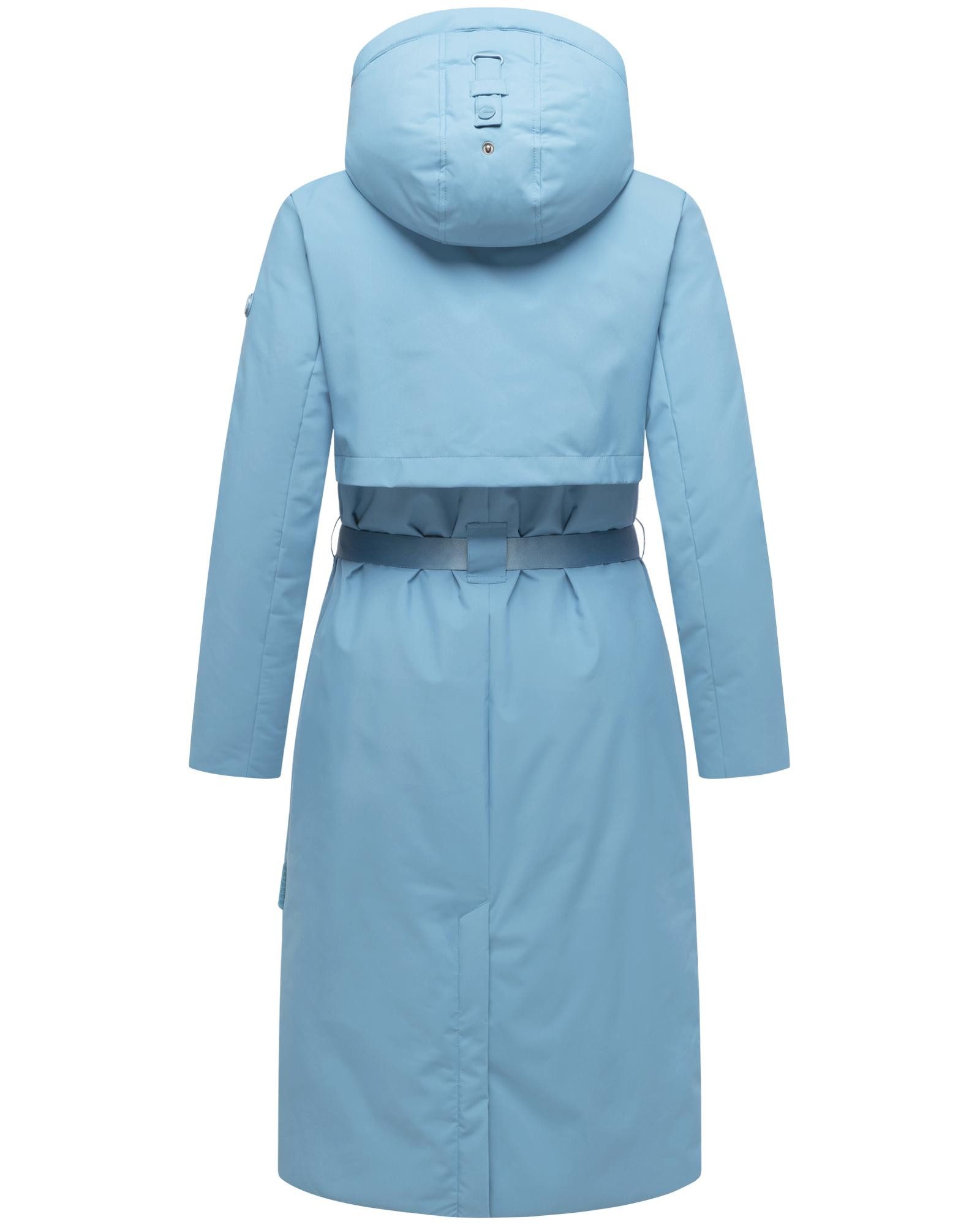 Navahoo Wintermantel Waldbummler 14 Wasserabweisender Winterparka mit Kapuze und Taillengürtel