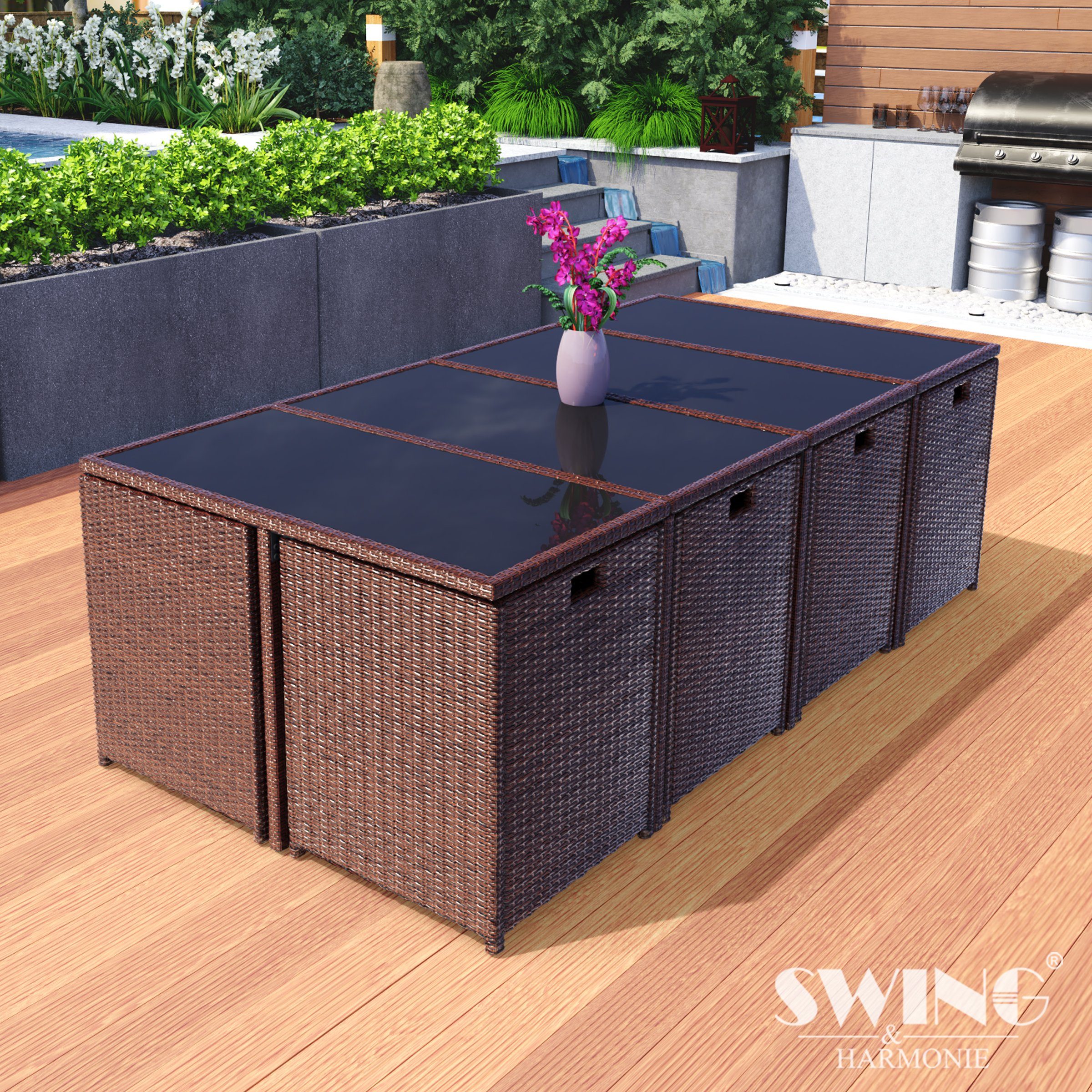 Gartenmöbel Set Calvani Für 6 Personen - Wetterfeste Terrassenmöbel