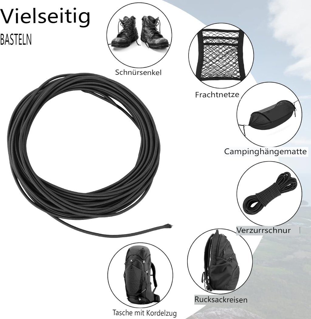 für Schaukeln Nylonband Seil DIY- FELIXLEO Faden 10m Nylon-Seil Camping Schwarzes