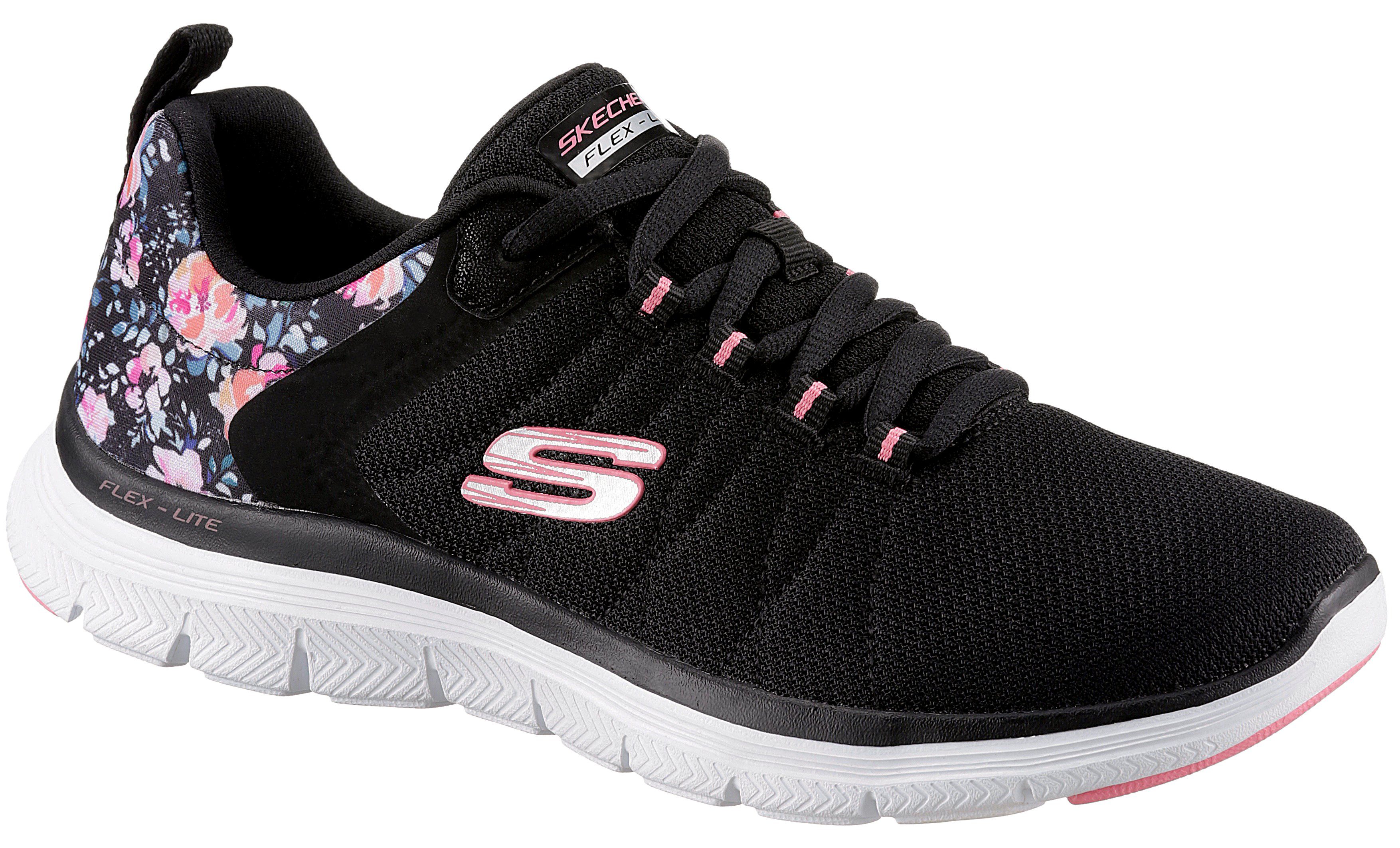 an der APPEAL Sneaker Ferse 4.0 BLOSSOM schwarz-meliert Blumenprint Skechers IT LET mit FLEX