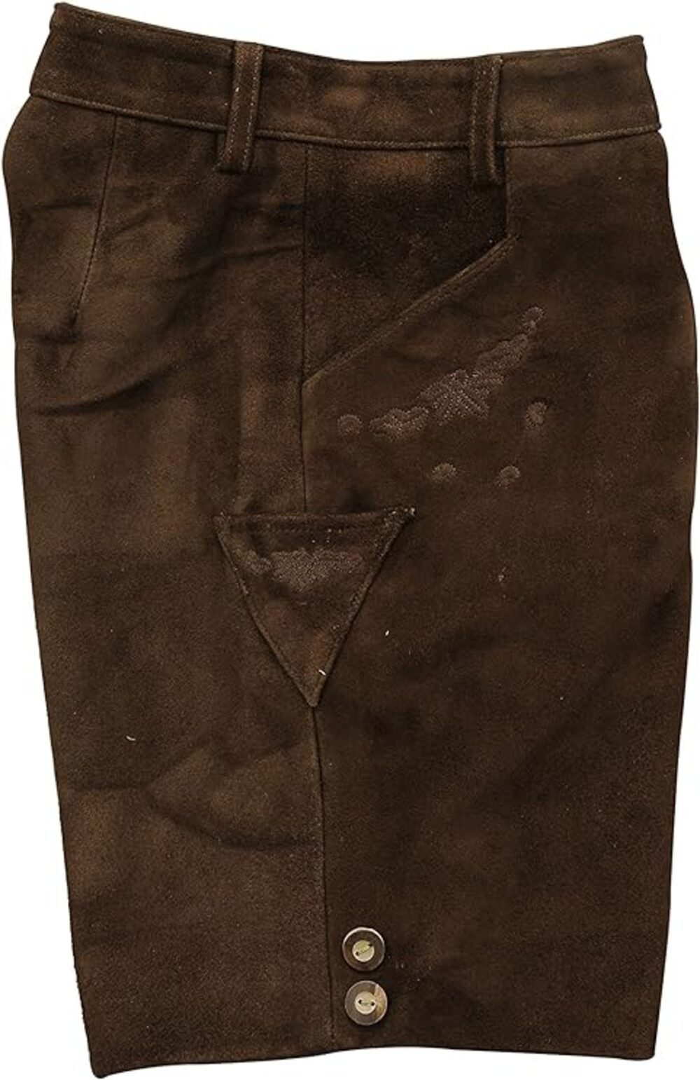 Fuente Leather Wears Trachtenlederhose Kurze Trachtenlederhose Damen Antik Braun – Bild 2 von 3
