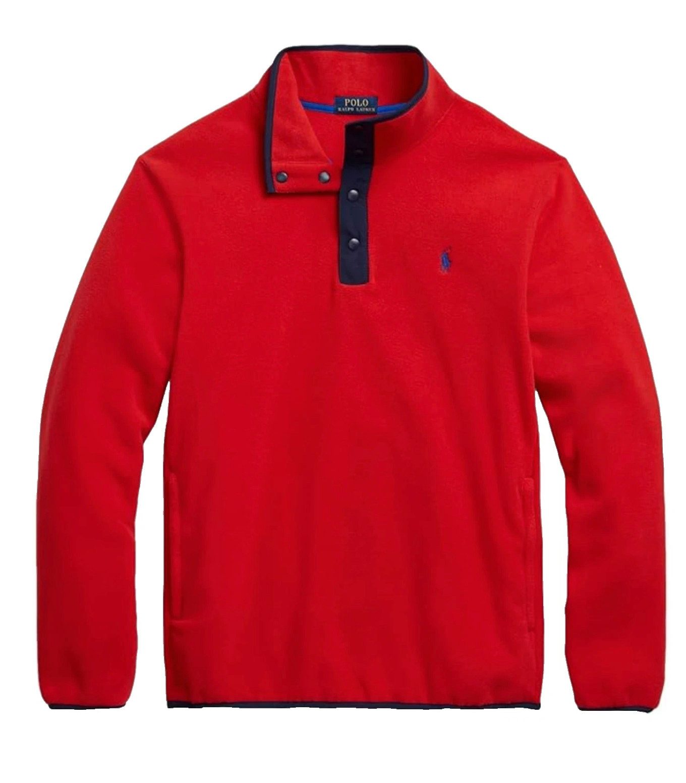 Sweatshirt Gebürsteter Fleece Troyer Halb Mockneck Pullover Sweater Pulli