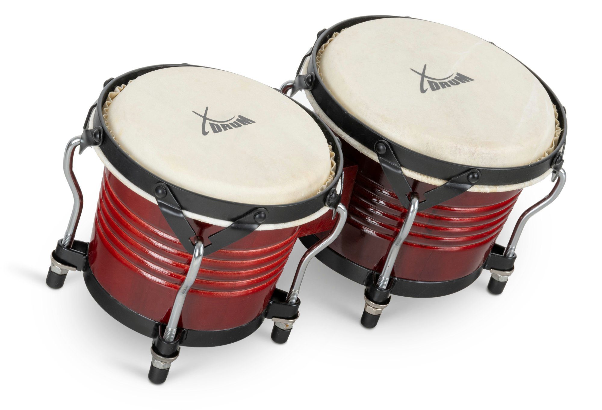 XDrum Bongo Pro - 2 Trommeln mit 6,5" (17 cm) und 7,5" (20 cm) Durchmesser