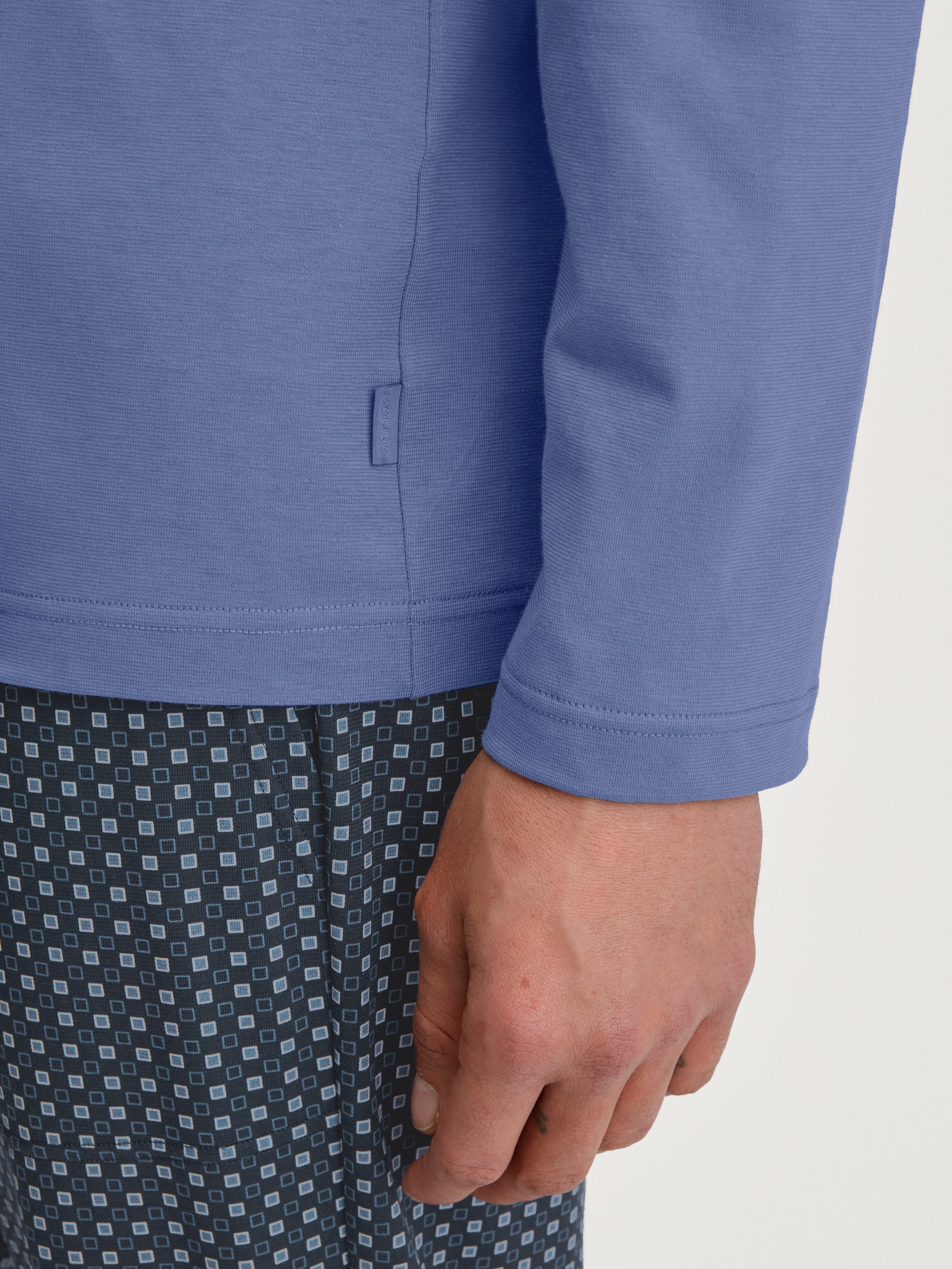 CALIDA Pyjamaoberteil Remix Basic Sleep Herren (1-tlg) Bio-Baumwolle, pflegeleicht, atmungsaktiv, feuchtigkeitsregulierend