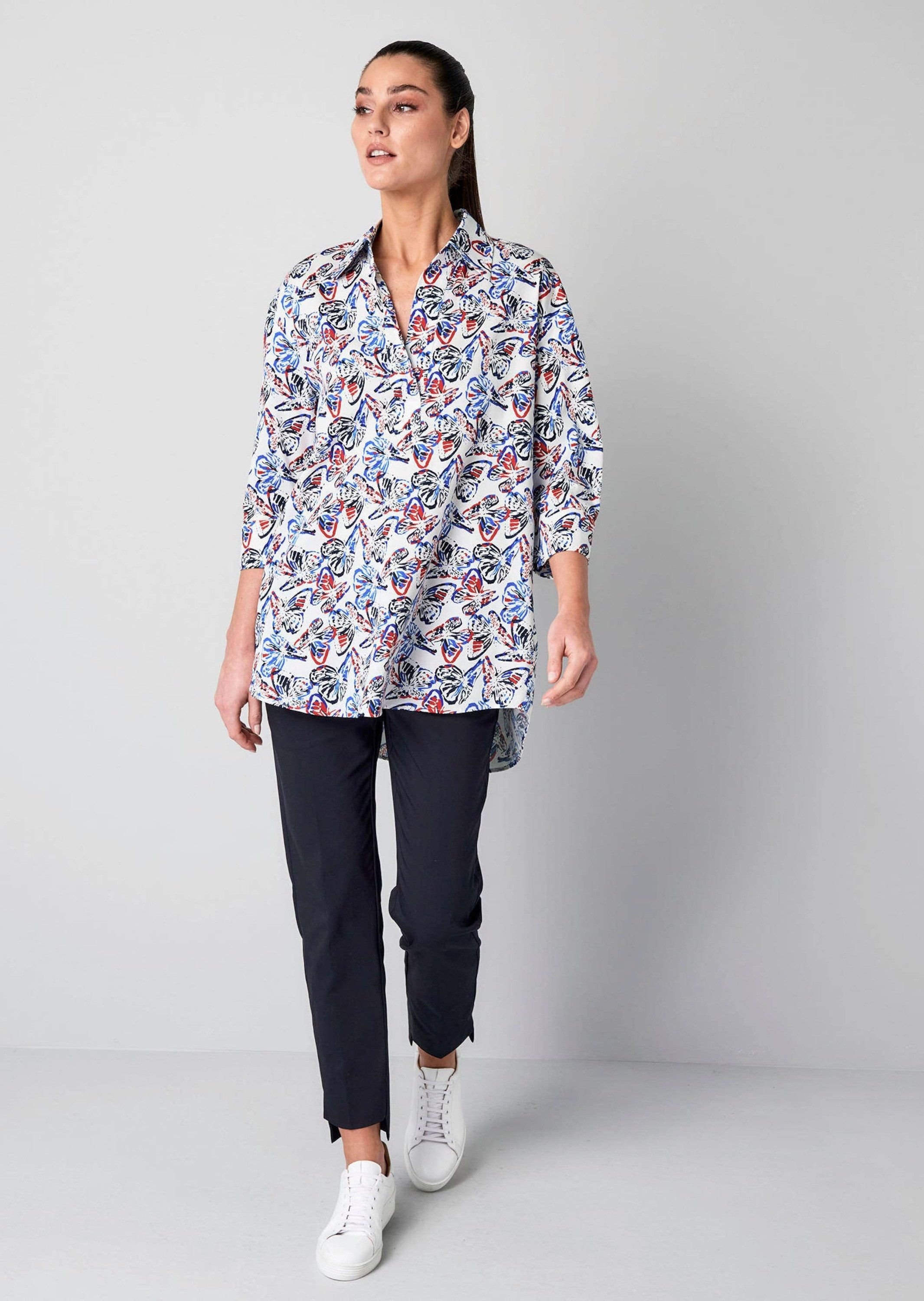 Alba Moda Hemdbluse Hemdbluse mit Alloverdruck