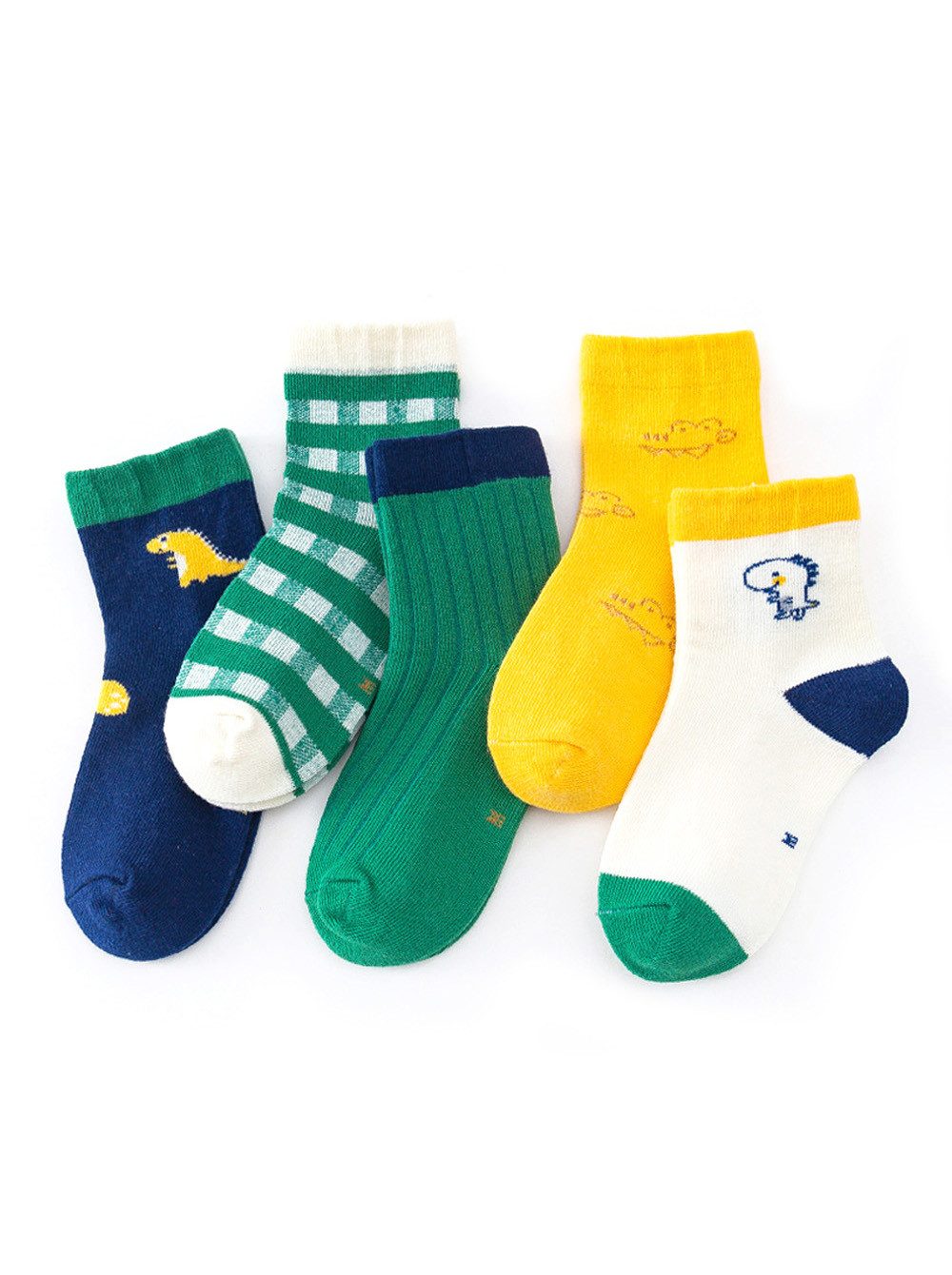axy Langsocken axy Kinder Socken 5 Paar Multipack Jungen Mädchen Kindersocken (5er Pack) Geschenke Bunte Weich Kindersocken Autos Dinos