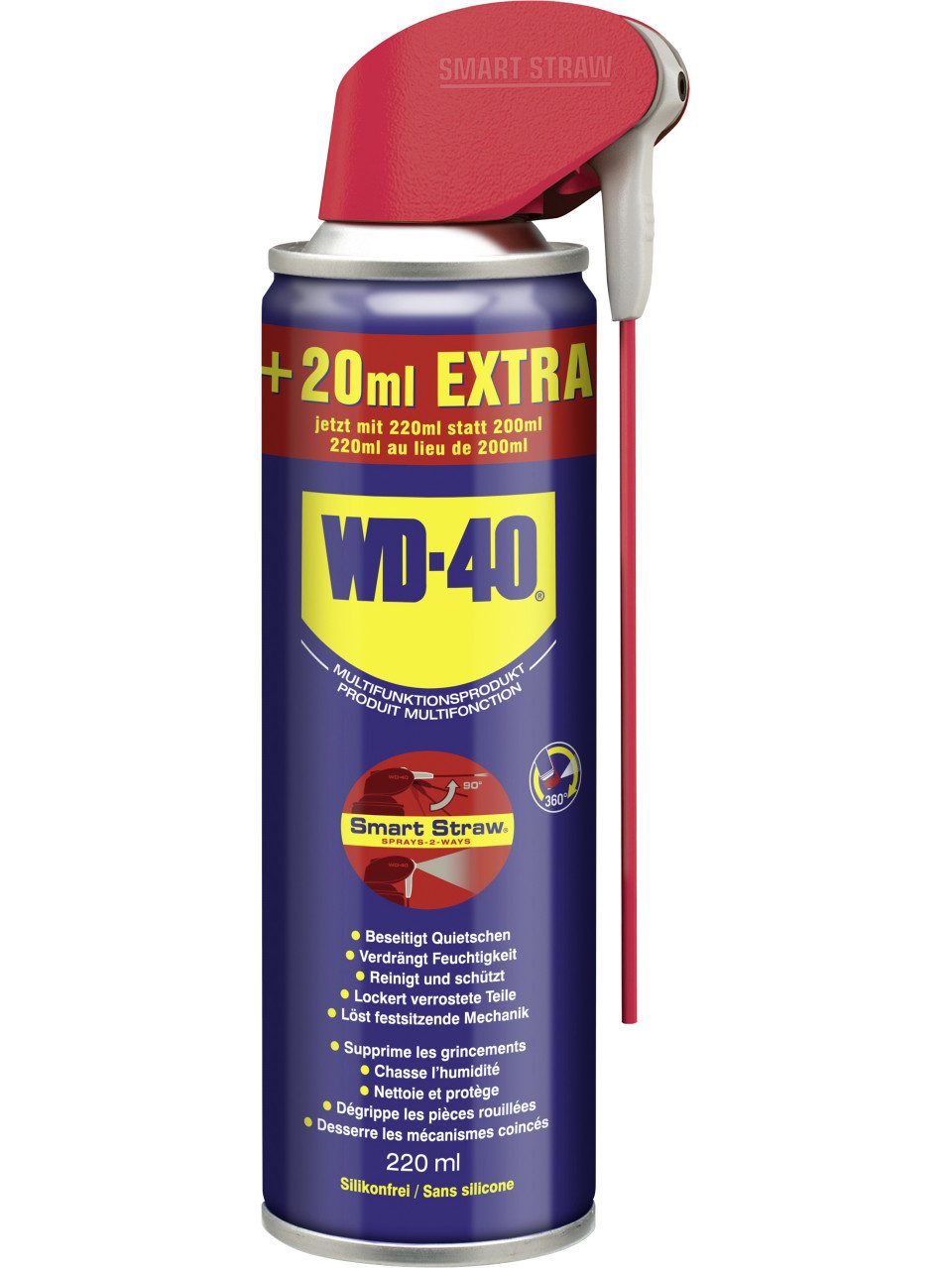 WD-40 Schmierfett WD40 Multifunktionsprodukt Smart Straw 200+20ml