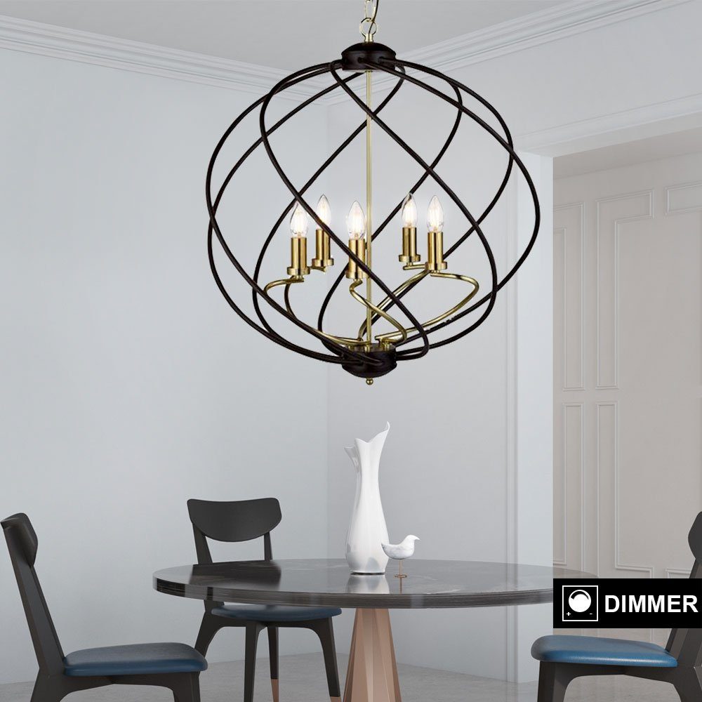 Searchlight Kronleuchter, Design Decken Hänge Lampe schwarz